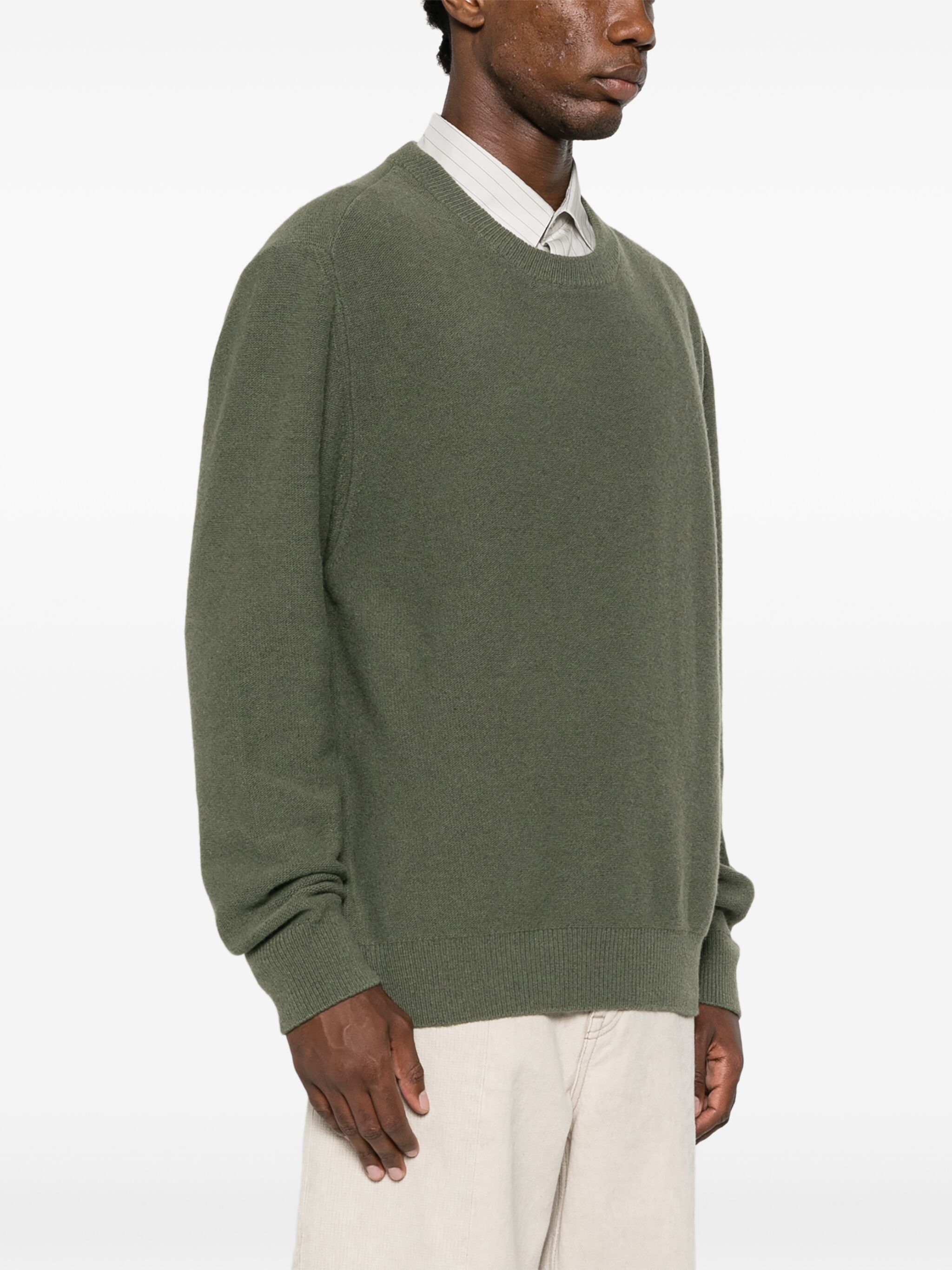 Lemaire o1s22i1n1024 Crewneck Pullover Sweater in Green Size US M / EU 48-50 / 2 - 3 Thumbnail