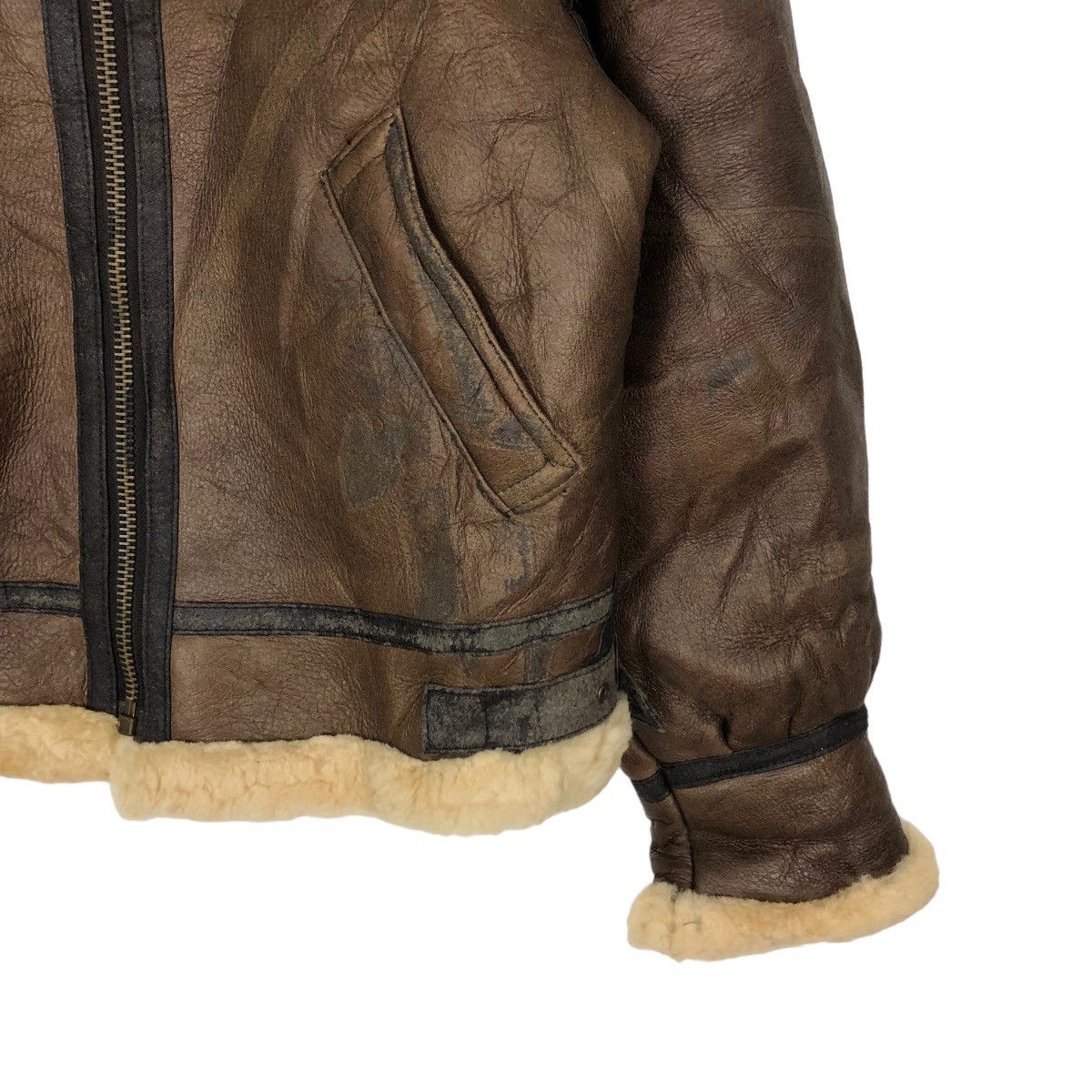 Genuine Leather VINTAGE B3 JACKET SHEEPSKIN GENUINE LEATHER BUZZ RICKSONS Size US L / EU 52-54 / 3 - 4 Thumbnail