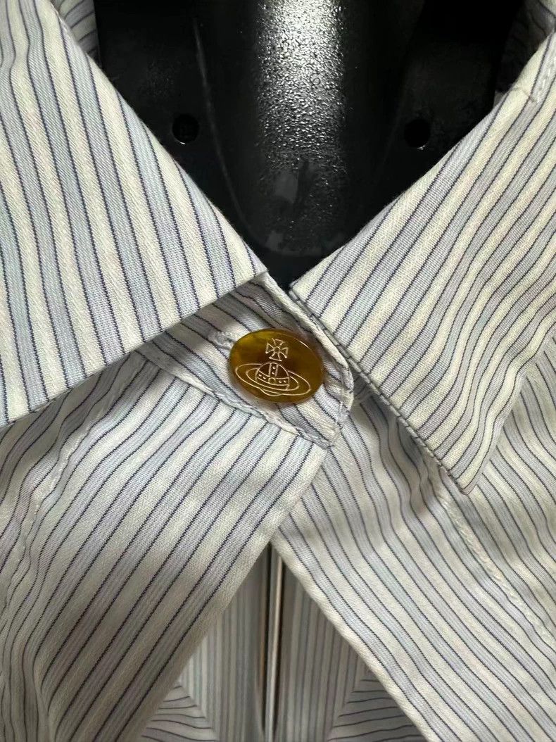 Vivienne Westwood Vivienne Westwood Light blue striped open chest airplane s Size XS / US 0-2 / IT 36-38 - 3 Thumbnail