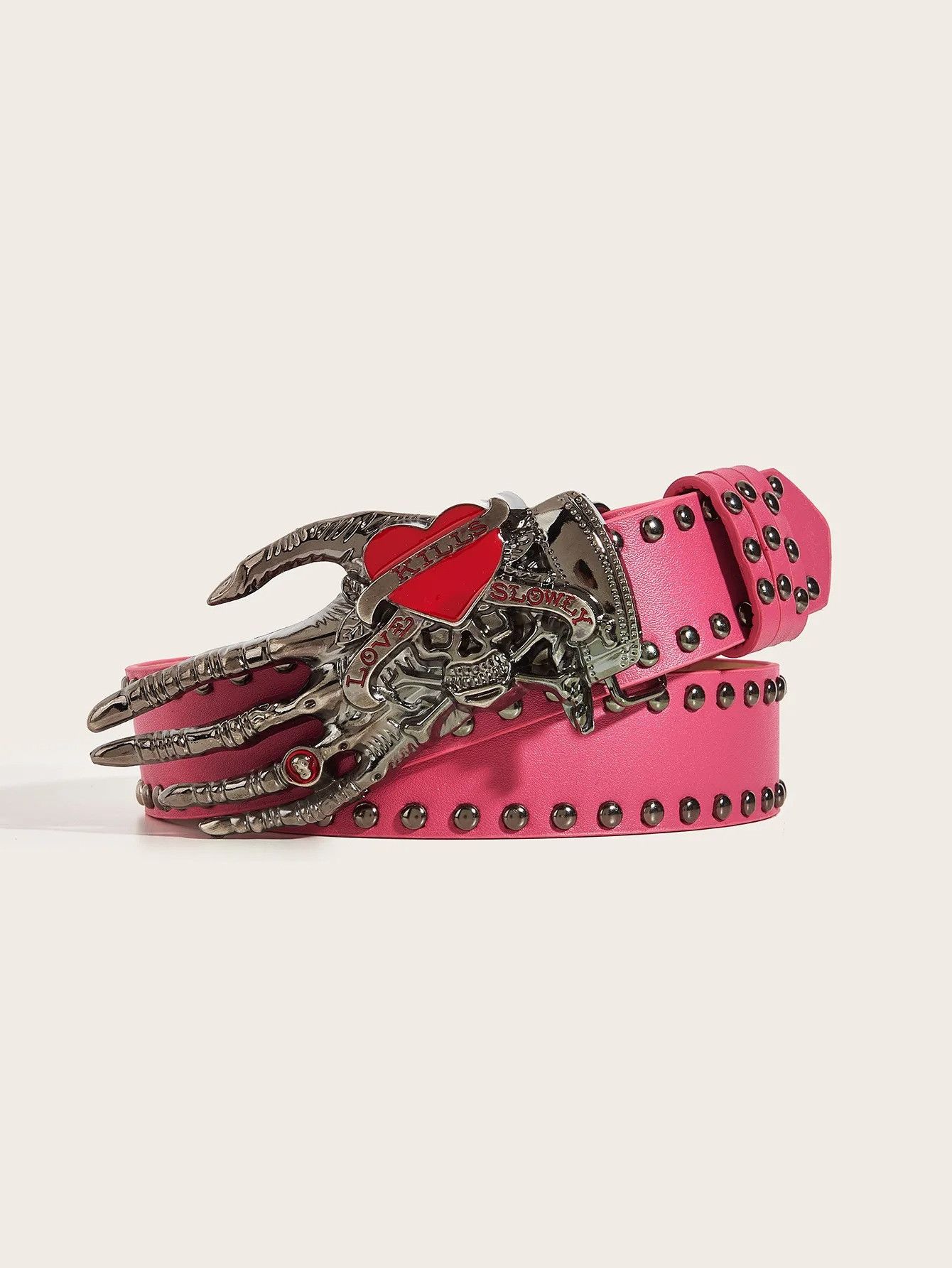 Vintage Black Skull Statement Belt Size ONE SIZE - 1 Thumbnail