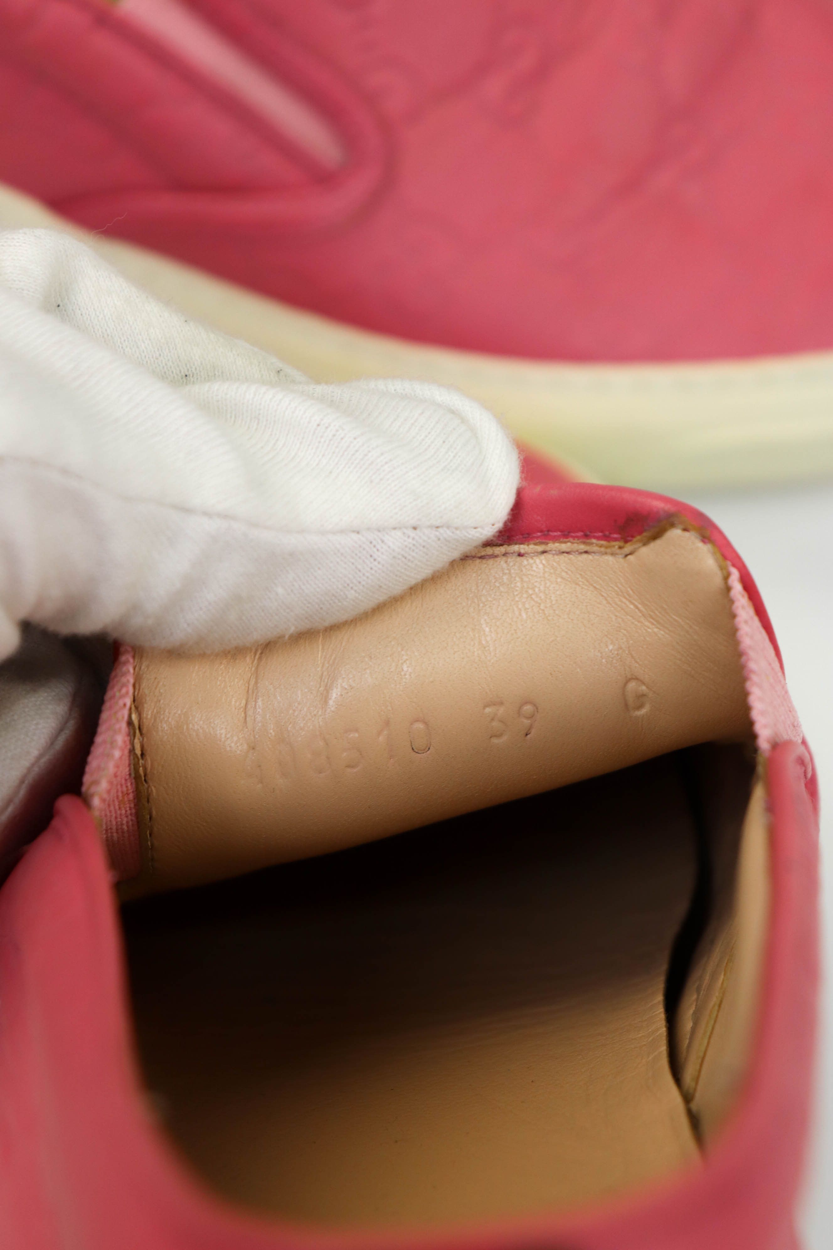 Gucci “Fashion Pink” Leather GG Monogram Slip On Shoes