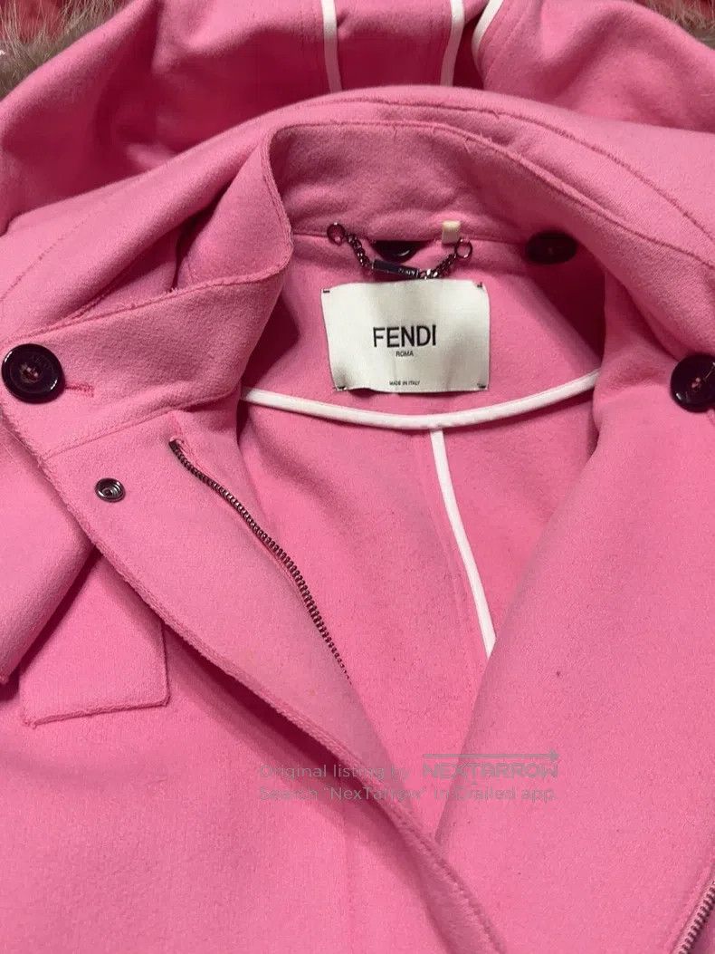 Fendi Fendi Pink cashmere coat, detachable hood, entire hood mad Size XS / US 0-2 / IT 36-38 - 2 Thumbnail