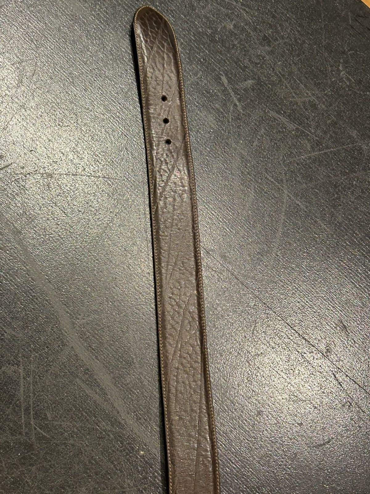 Gucci Gucci Gild Buckle Brown Leather Belt Size 38 - 3 Thumbnail