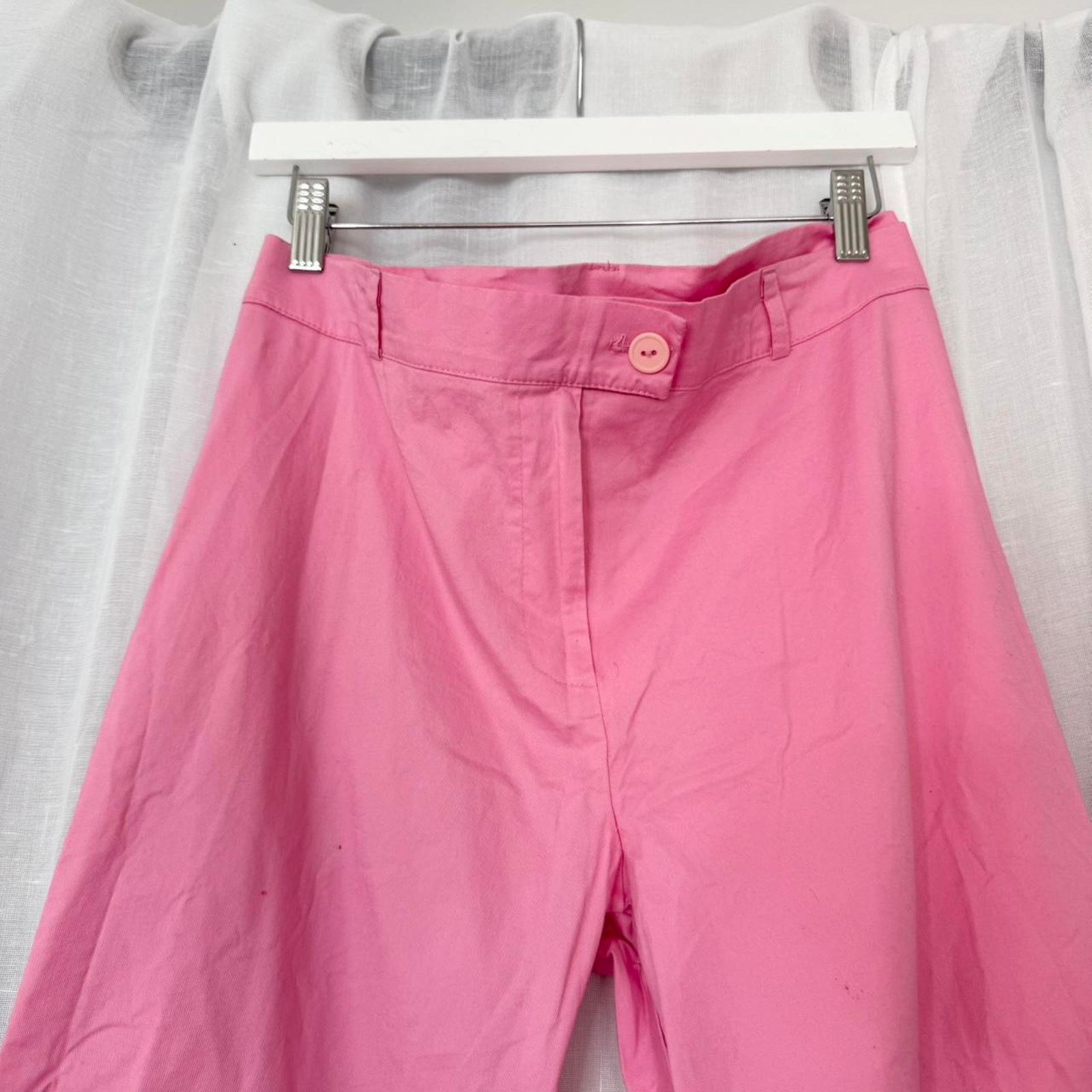 Vintage ✿ vintage bubblegum pink cropped flare pants ✿ Size 39" - 3 Thumbnail