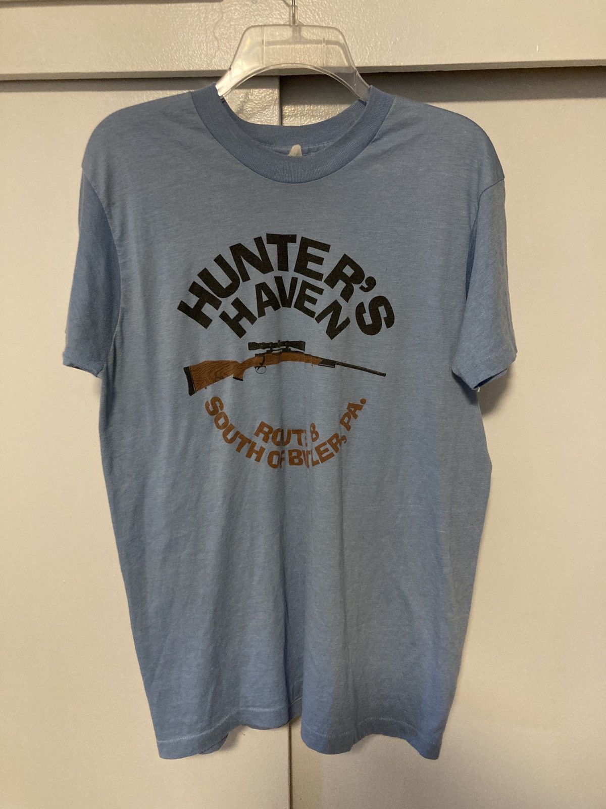Vintage Vintage hunter’s haven route 8 sniper rifle t shirt gun Size US XL / EU 56 / 4 - 1 Thumbnail