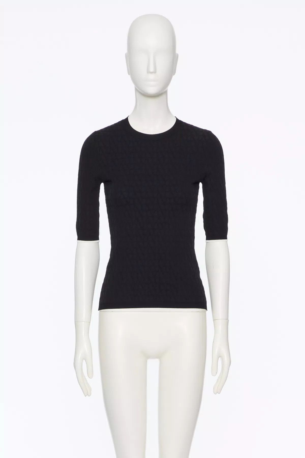 Valentino o1s1wg110426 Fitted Elastic T-Shirt in Navy Size M / US 6-8 / IT 42-44 - 1 Thumbnail