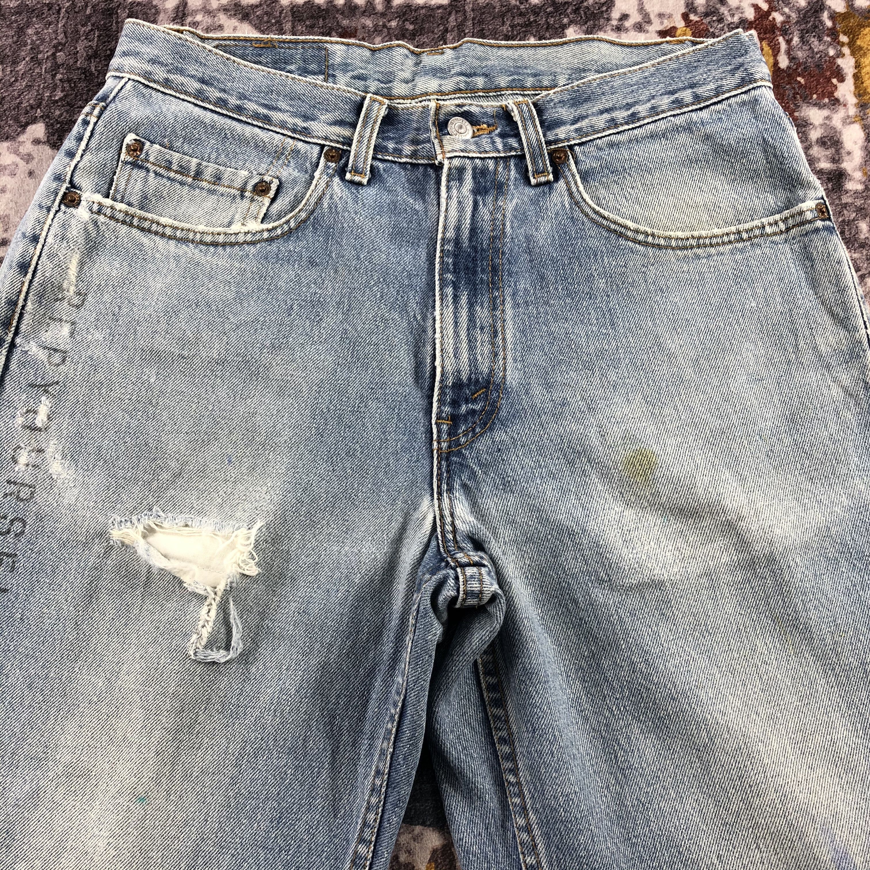 Levi's × Vintage Vintage 90s Light Wash Levis 550 Jeans-JM2718 Size US 33 - 3 Thumbnail
