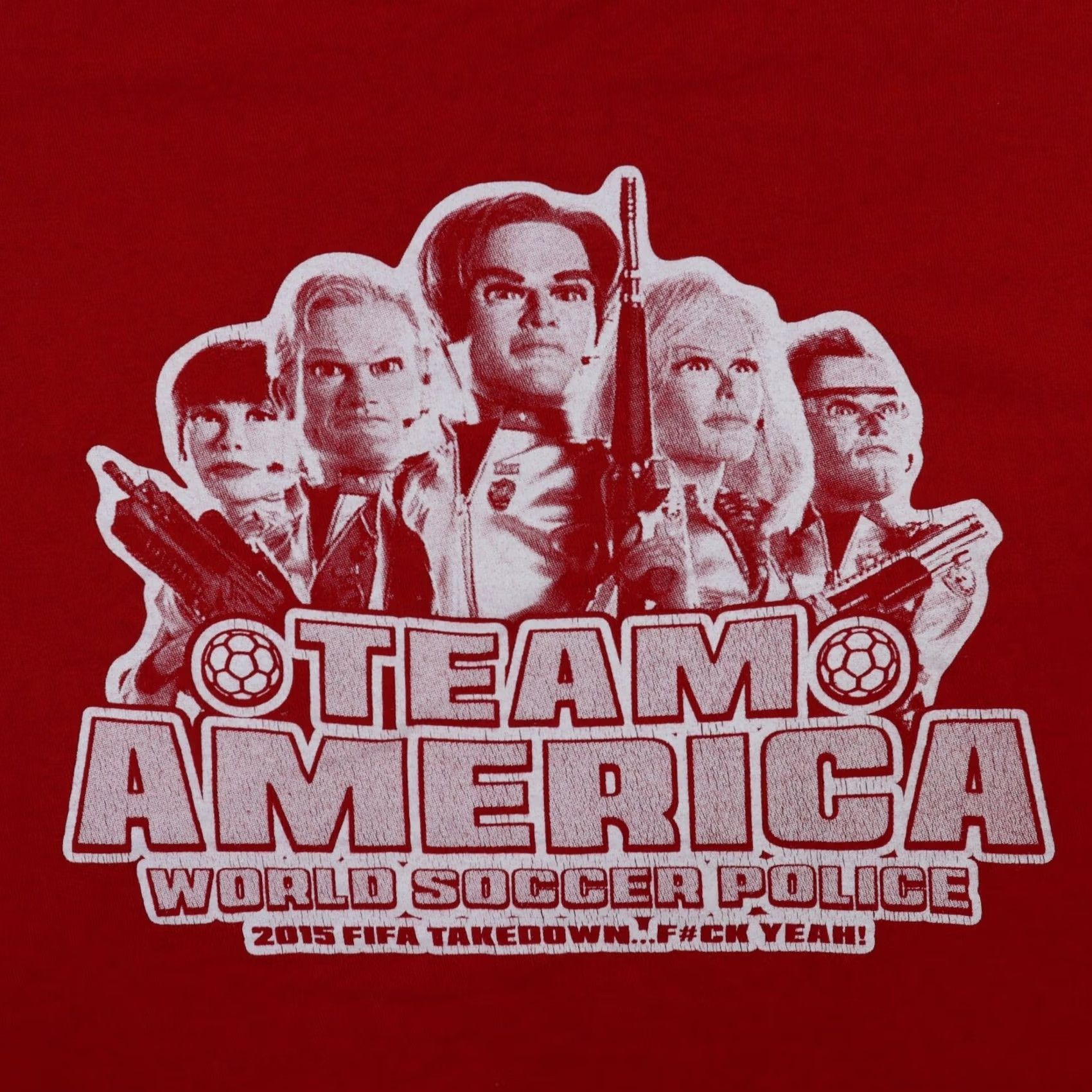 Vintage Nike Team America World Soccer Police MENS T-Shirt 2XL Red 2015 Promo RARE Size US XXL / EU 58 / 5 - 2 Thumbnail