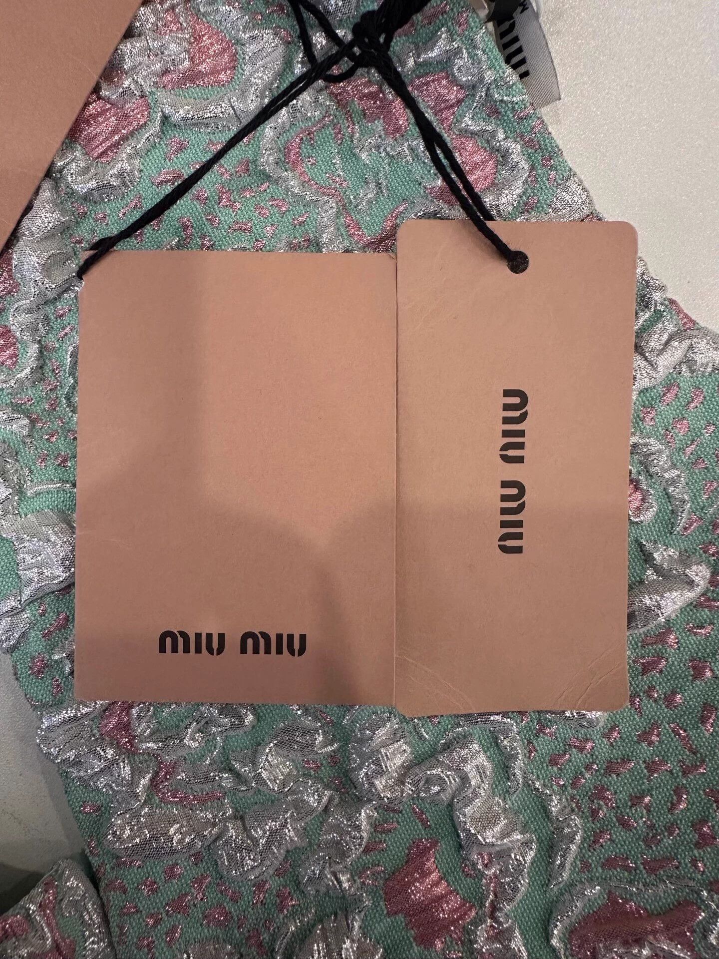 Miu Miu MiuMiu Women's Light Green Floral Embossed Logo Cami Size XS / US 0-2 / IT 36-38 - 8 Thumbnail