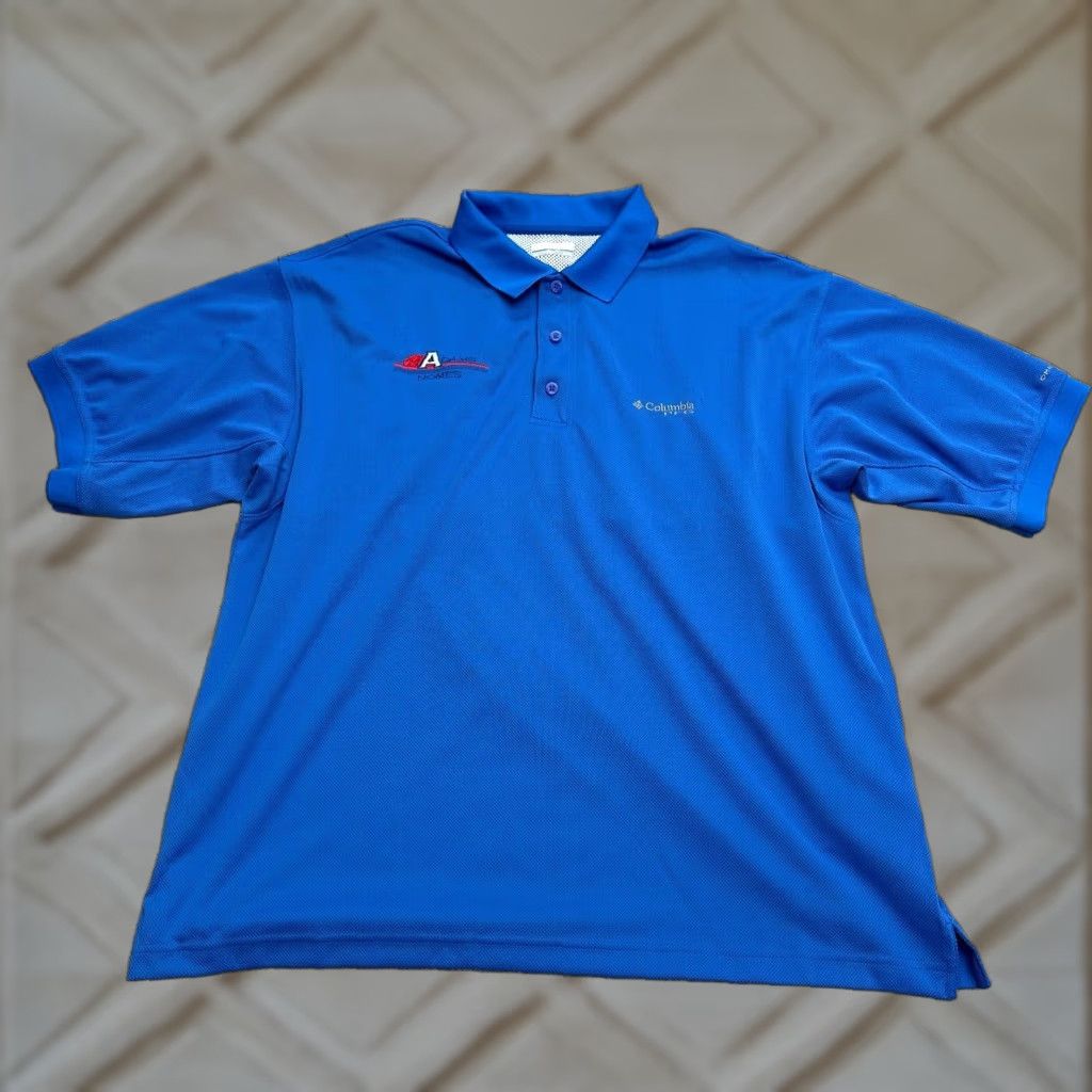 Vintage Columbia Shirt Mens XL Blue PFG Omni Shade Perfect Cast Fish Polo Short Sleeve Outdoor Sports Mens Size US XL / EU 56 / 4 - 1 Thumbnail