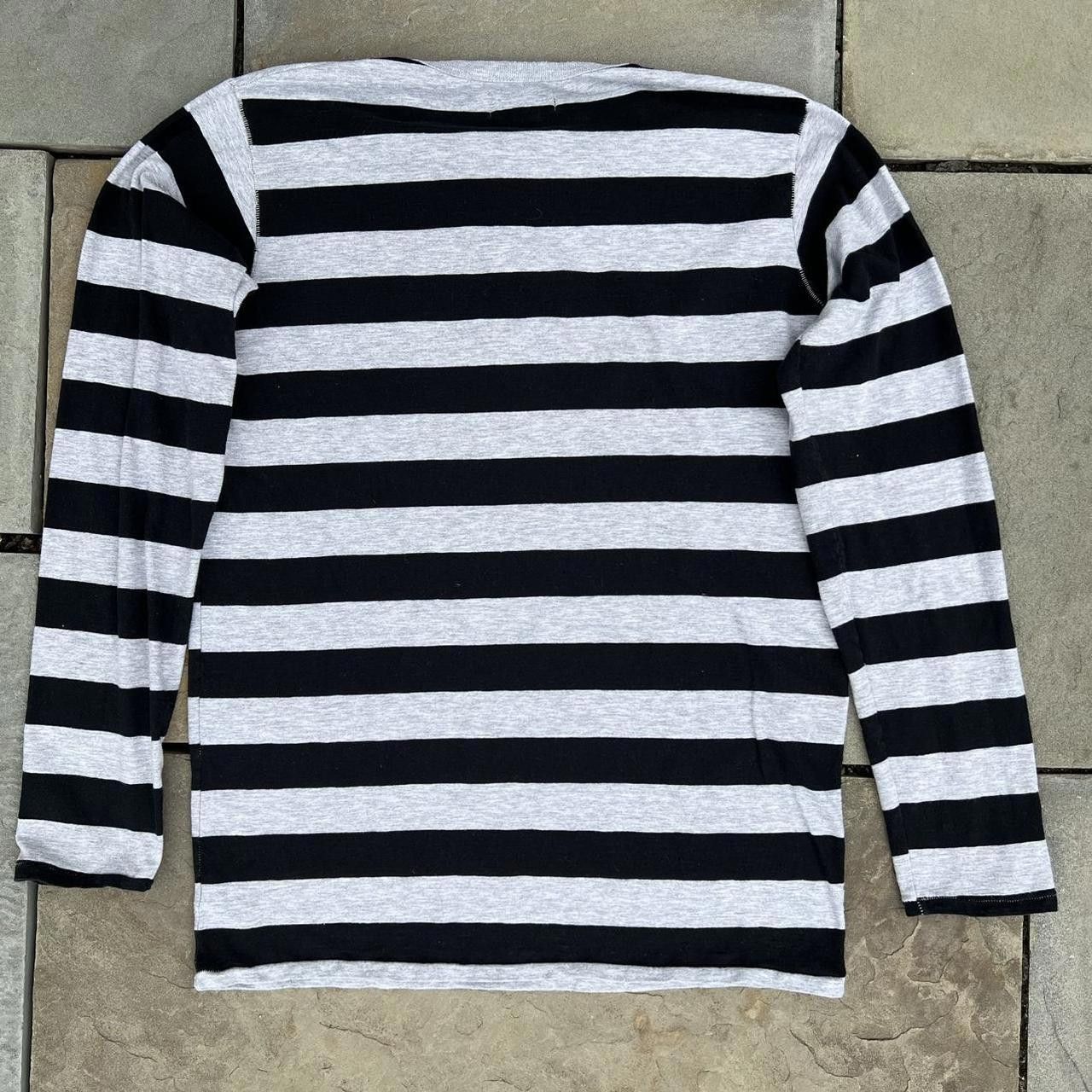 Obey Black + Geather Grey Thick Striped Henley Size US M / EU 48-50 / 2 - 5 Thumbnail