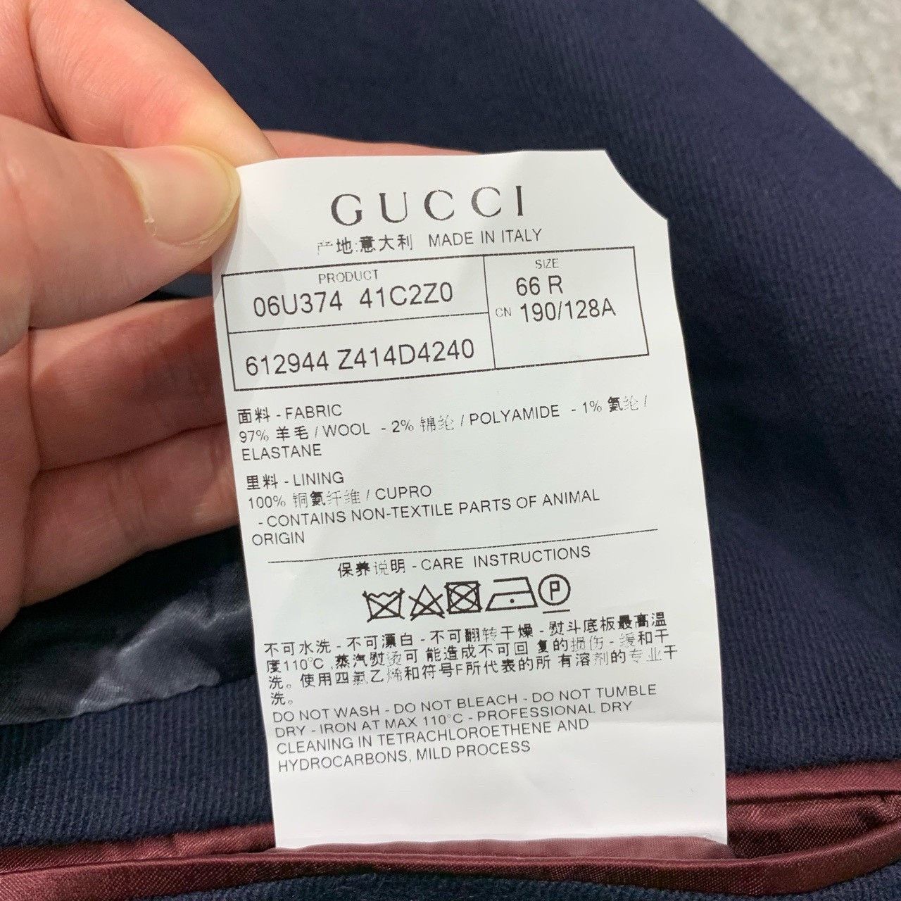 Gucci Gucci dark blue coat size66R 2501-Nextarrow Size 54R - 5 Thumbnail