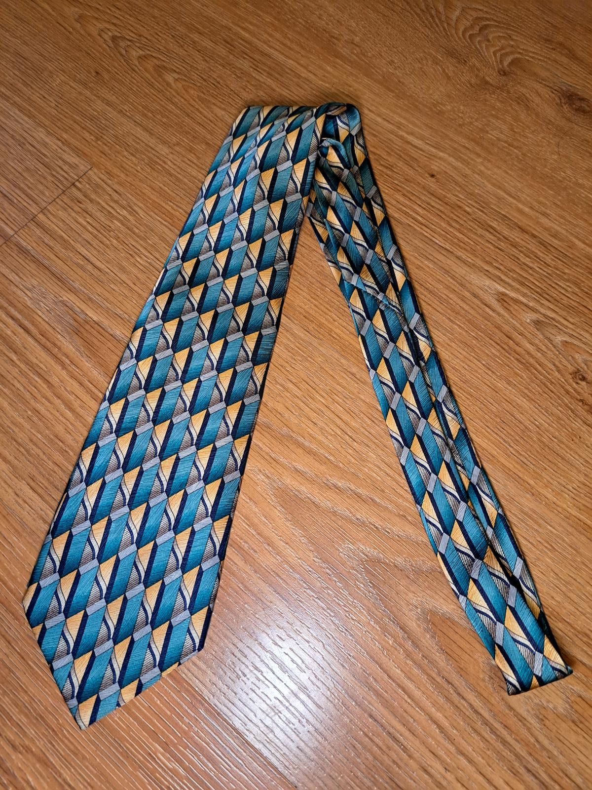 Lands' End Lands End Silk Tie Multicolor Geometric Handmade in USA Size ONE SIZE - 5 Thumbnail