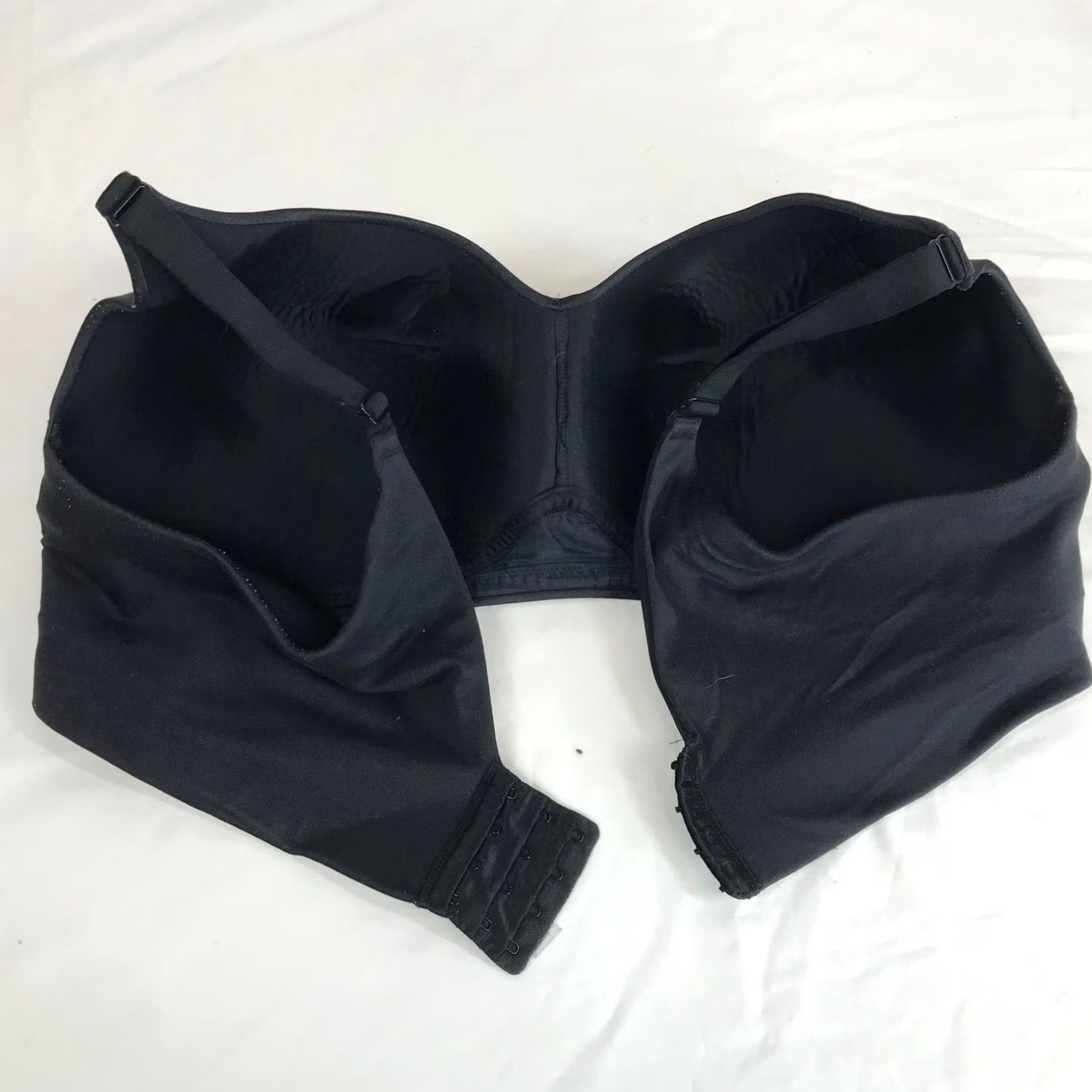 Vintage Cacique Black Lightly Lined No-Wire Wireless Bra 42DDD Plus Size Lane Bryant Shirt Bra Womens Size ONE SIZE - 4 Thumbnail