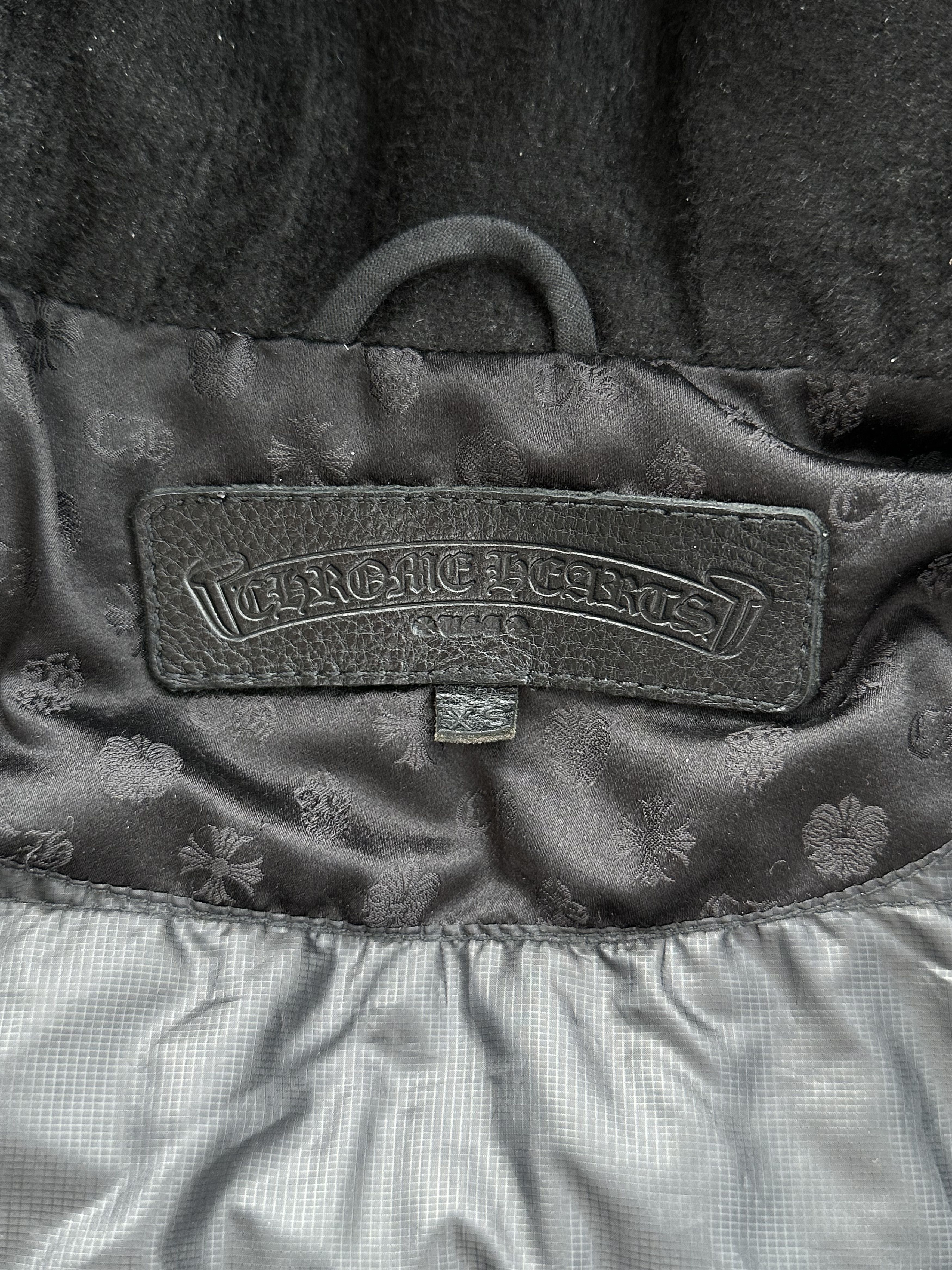 Chrome Hearts Chrome Hearts Black Leather Fleur Parka Jacket Size US S / EU 44-46 / 1 - 3 Thumbnail