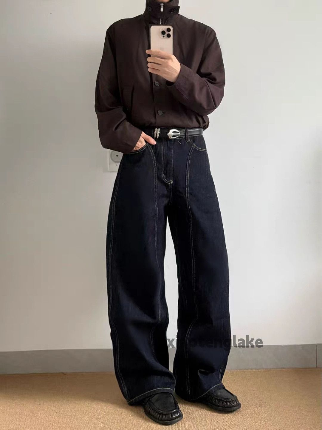Jean Unisex outdoor utility loose baggy skate carpenter jeans Size US 34 / EU 50 - 3 Thumbnail
