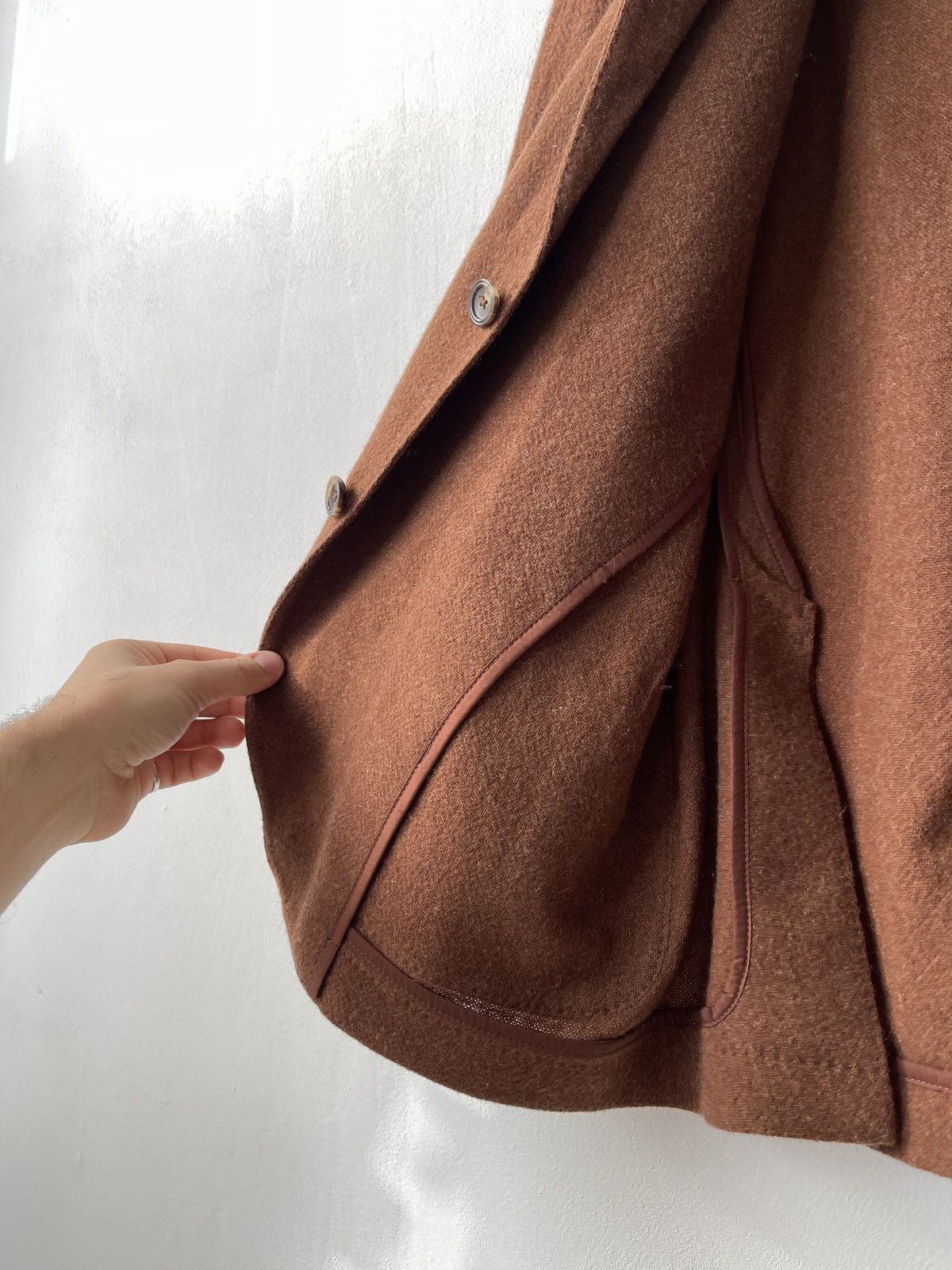Circolo 1901 Circolo 1901 Men’s Wool Cashmere Brown Sport Blazer Size 52 Size 52S - 10 Thumbnail