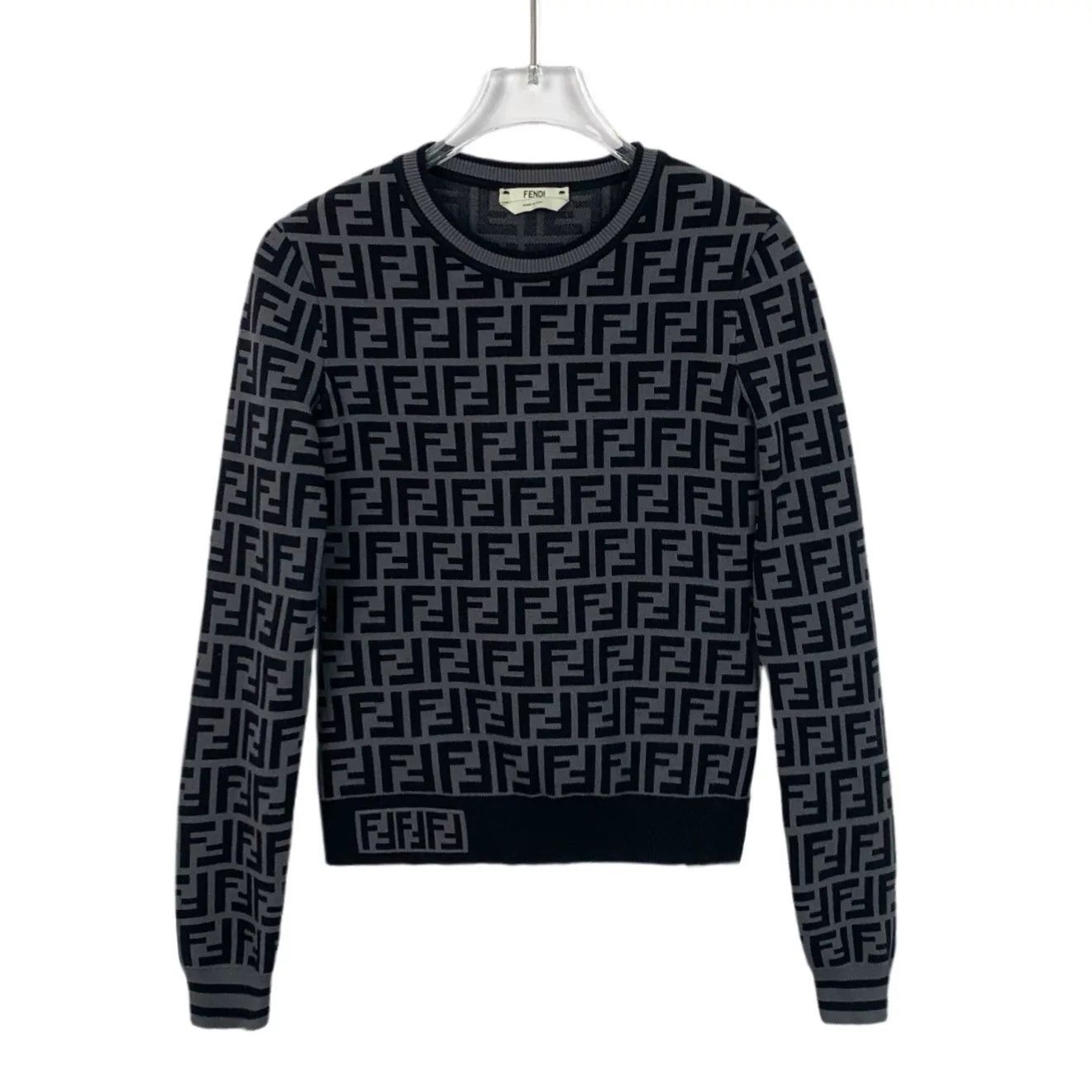 Fendi Fendi Retro Gray Sweater XS Women Size XS / US 0-2 / IT 36-38 - 1 Thumbnail