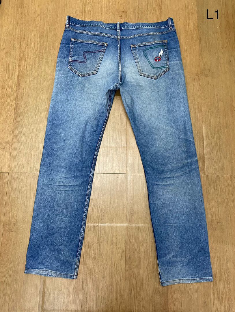 Japanese Brand Vintage Lupo Di Mare Sina Cova Patch Work Distress Denim Size US 36 / EU 52 - 2 Thumbnail