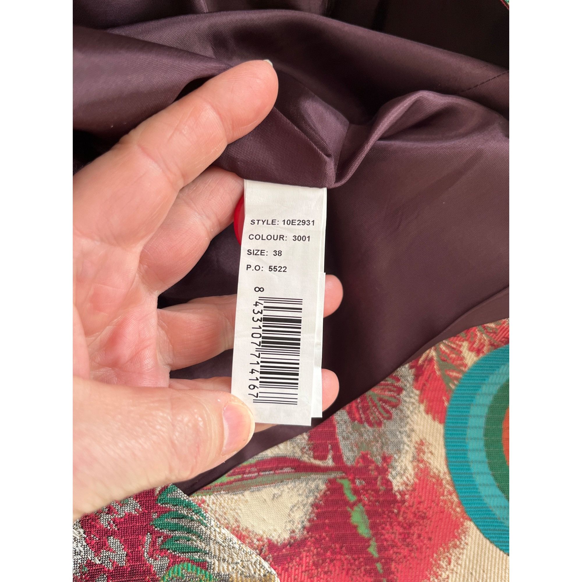 Desigual DESIGUAL size EU38 ( runs smaller) pink colorful coat Size XS / US 0-2 / IT 36-38 - 10 Thumbnail