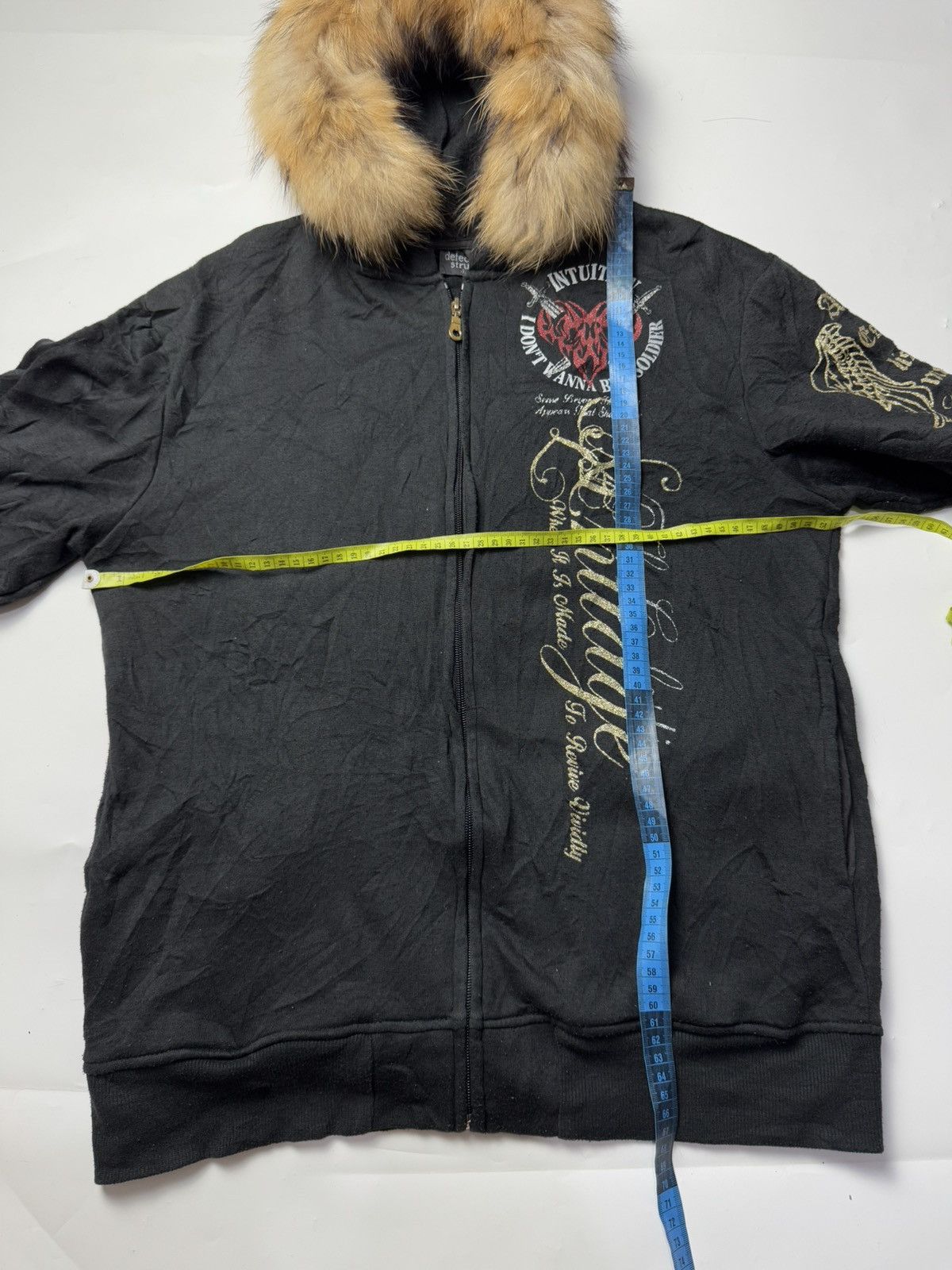 If Six Was Nine Fur Hoodie Loverock Anarchy Poem Japanese Style Size US L / EU 52-54 / 3 - 5 Thumbnail