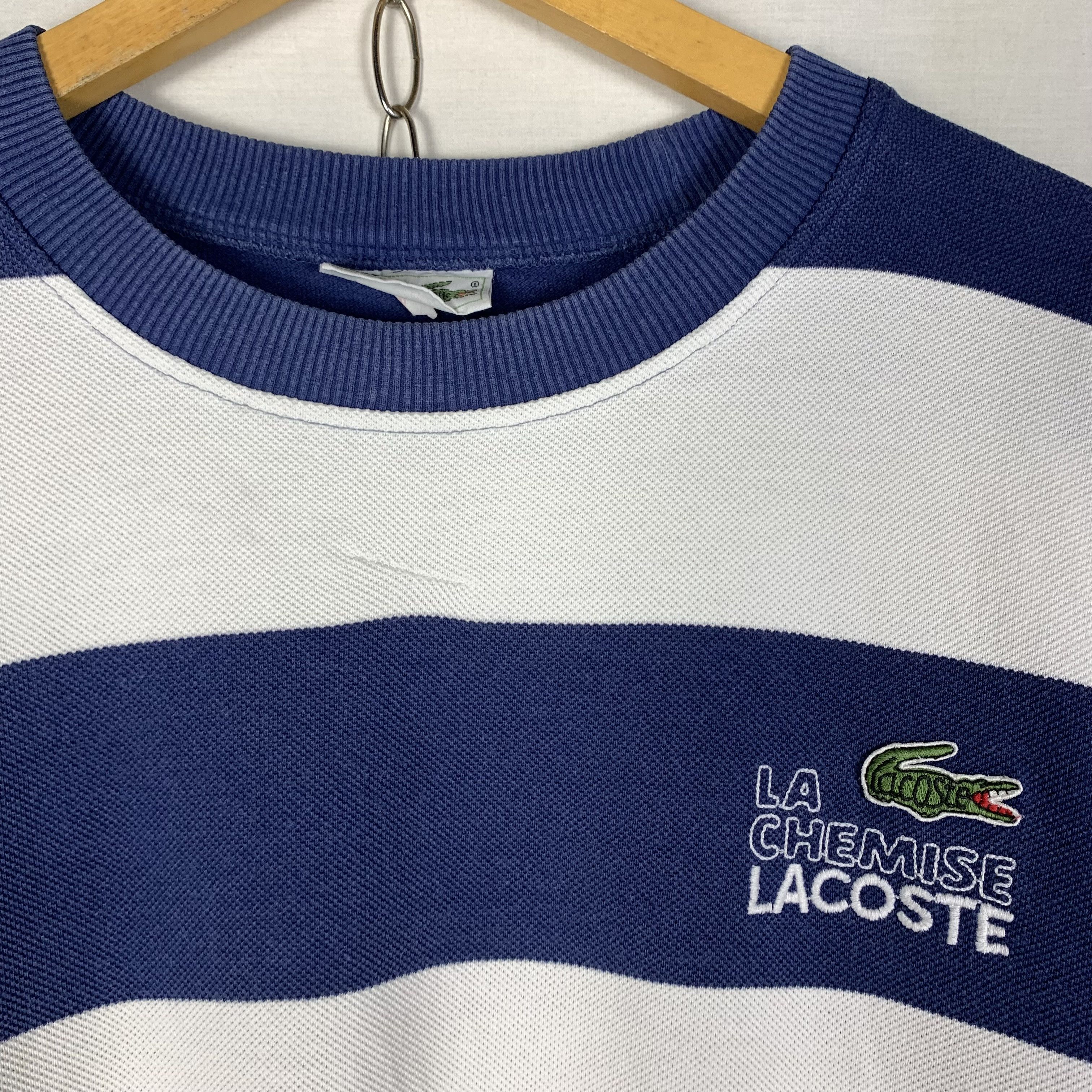 Lacoste Vintage La Chemise Lacoste Striped Sweatshirt Crewneck Size US L / EU 52-54 / 3 - 3 Thumbnail