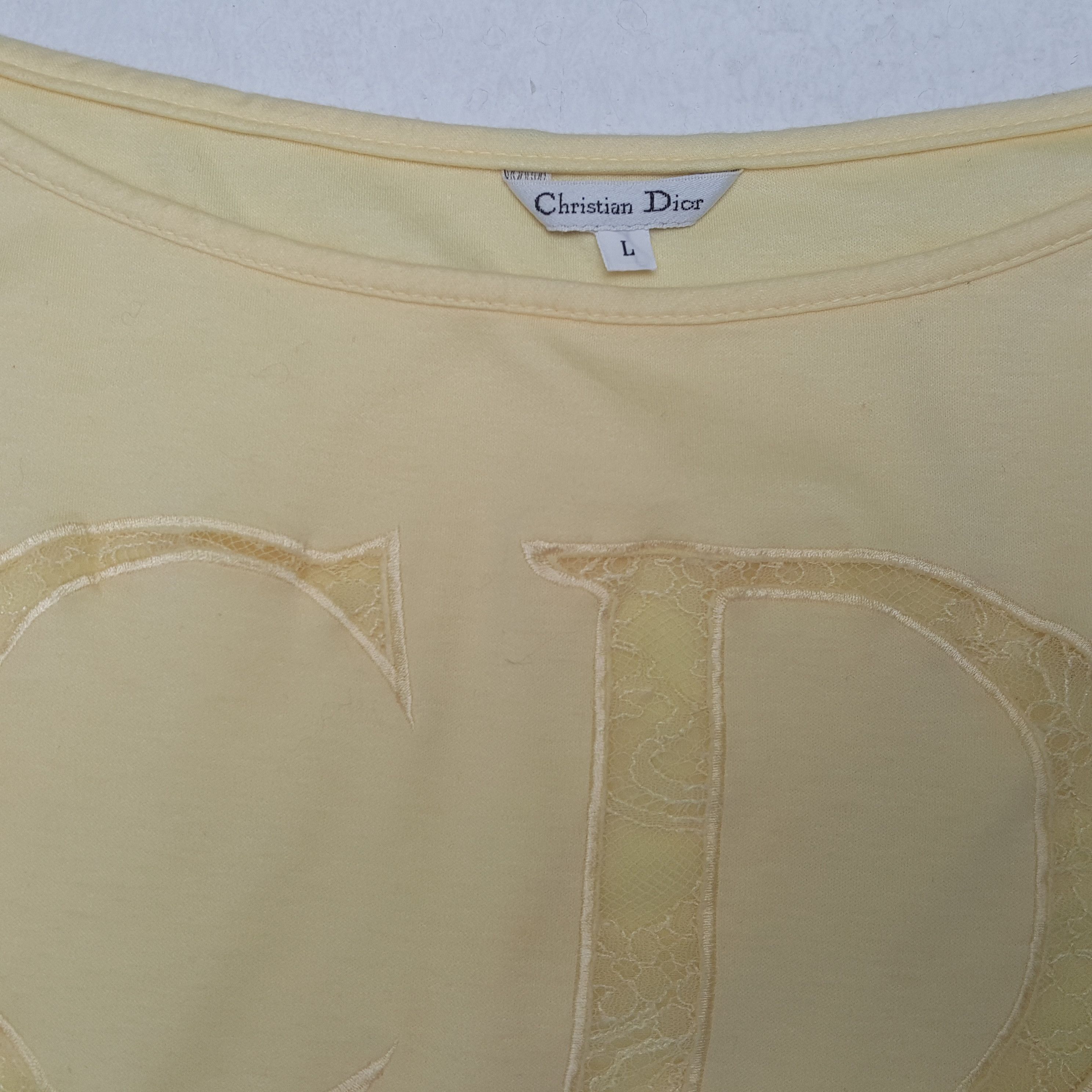 Christian Dior Monsieur × Vintage Vintage CRISTION DIOR Italian Fashion Brand T-Shirt Size L / US 10 / IT 46 - 7 Thumbnail