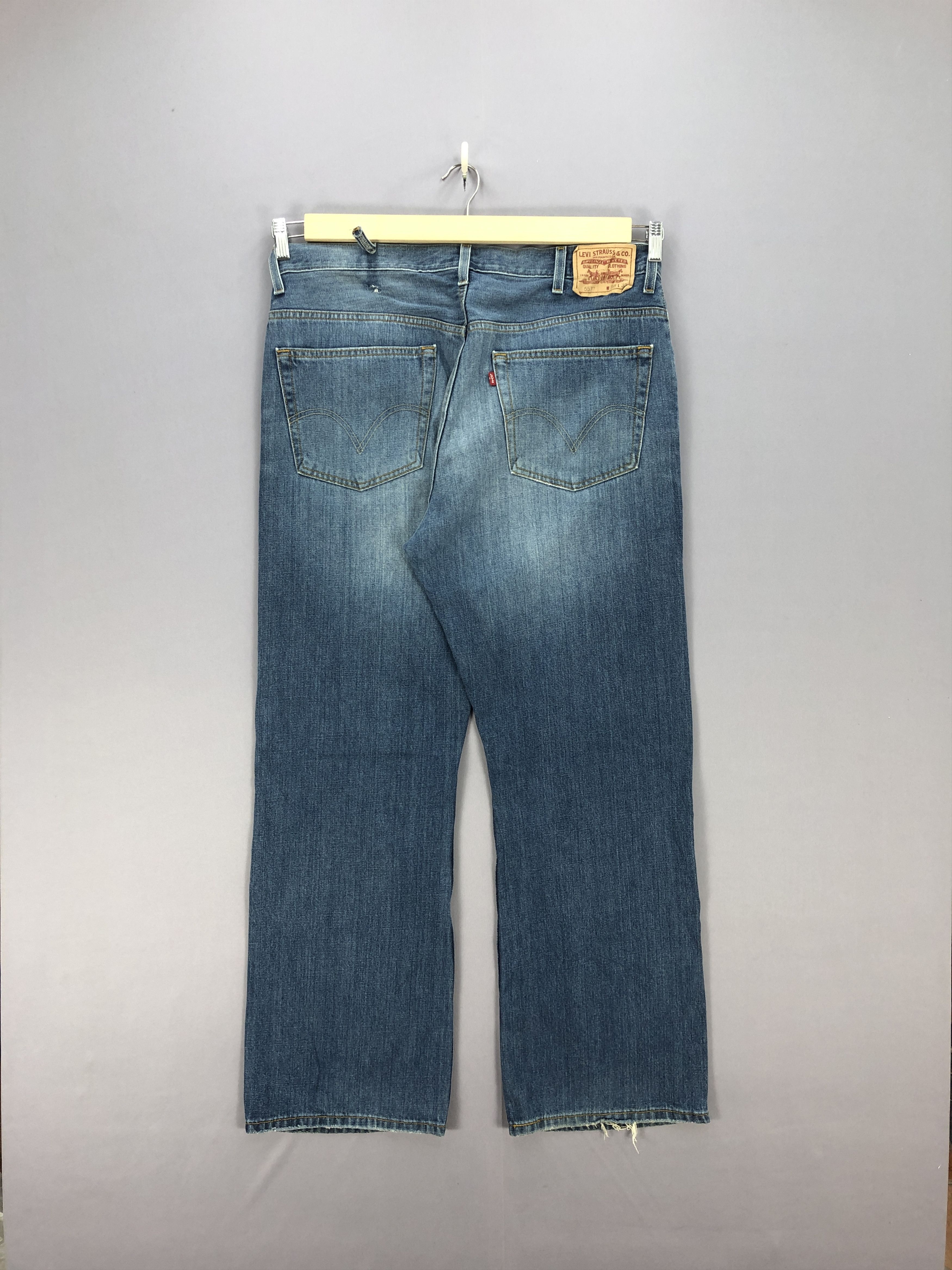 If Six Was Nine Vintage Levis 557 Flare Jeans Levi's Bell Bottom Denim Size US 38 / EU 54 - 2 Thumbnail