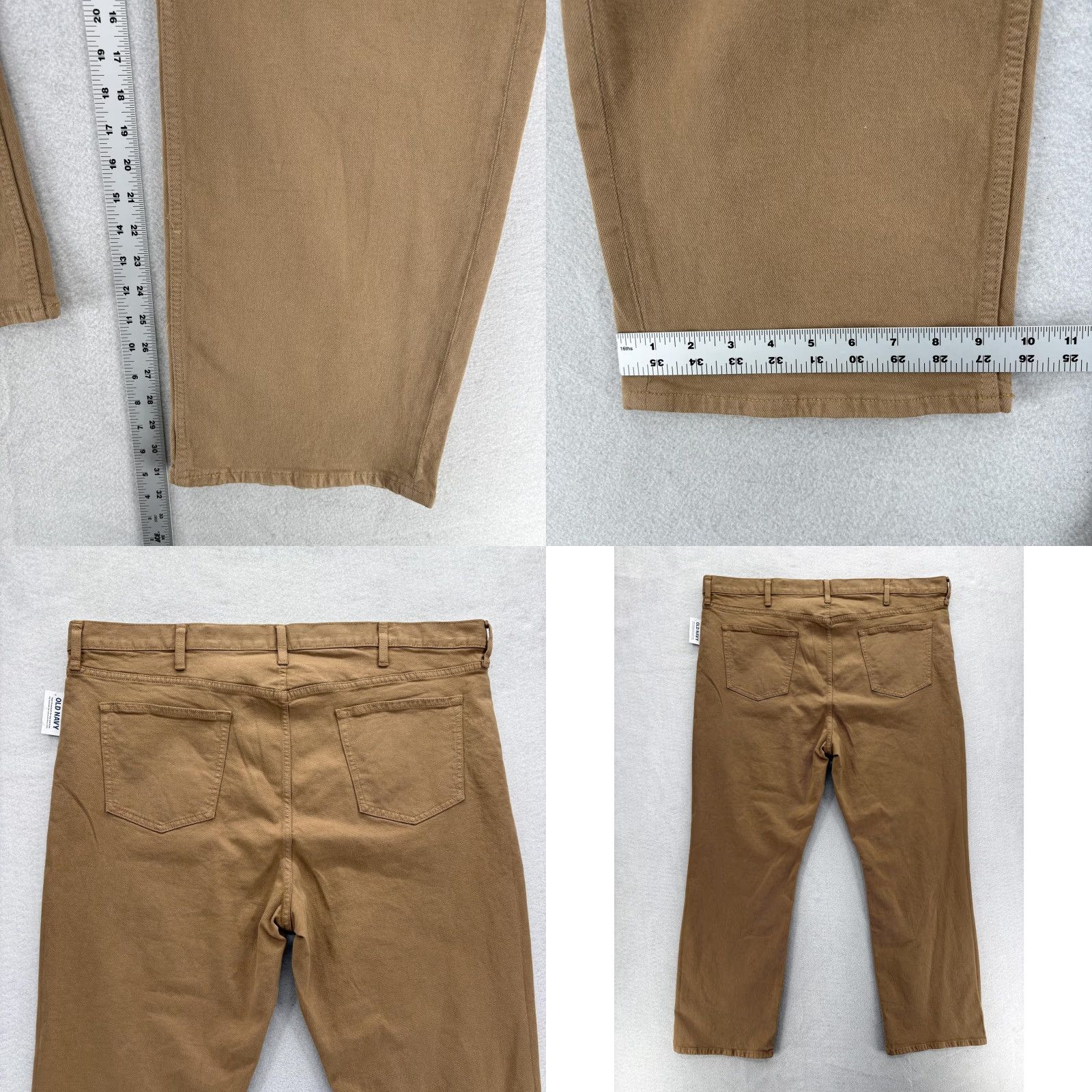 Old Navy Old Navy Built-In Flex Pants Mens 46x32 Brown Straight Stretch 5-Pocket Casual Size US 30 / EU 46 - 8 Thumbnail