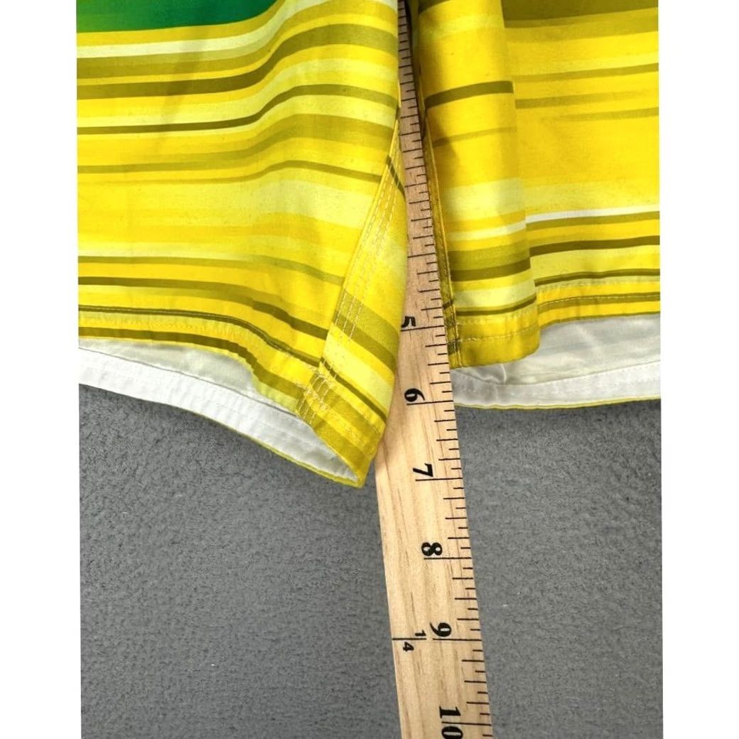 Nike Nike Swim Trunks Mens 34 Board Shorts Striped Green/Blue Beach Surfing Lightweight Pockets Size US 29 - 8 Thumbnail