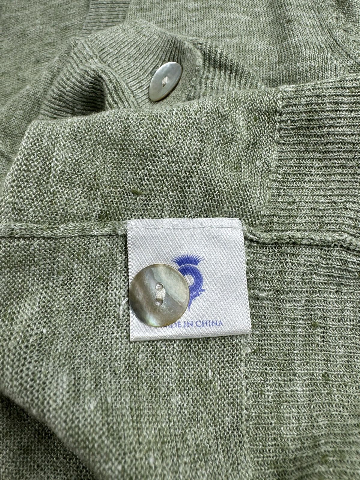 Other UK BRORA Linen 12-14 Size Green Women’s Button Cardigan Sweater Jumper Pullover Size M / US 6-8 / IT 42-44 - 8 Thumbnail