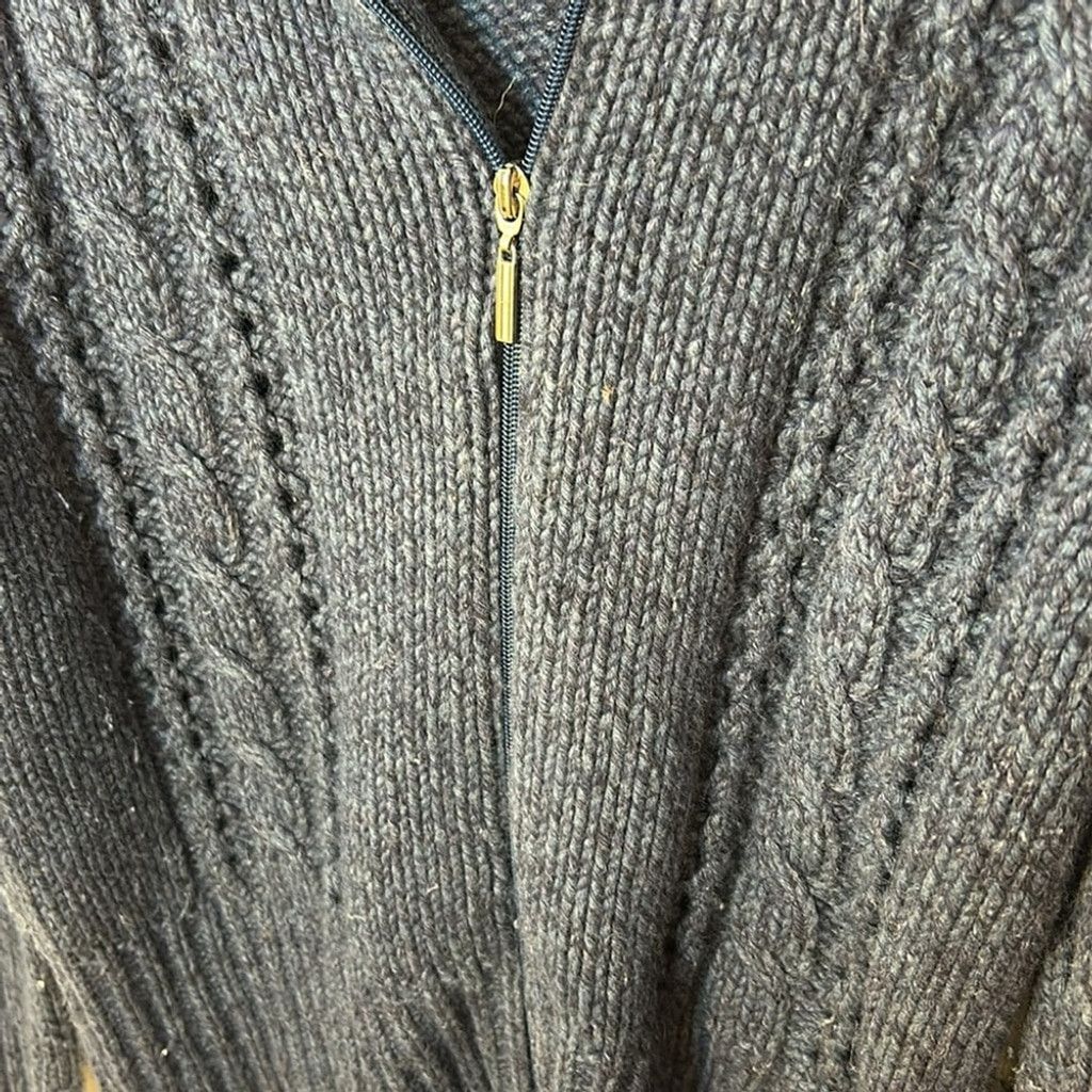 Tommy Hilfiger Tommy Hilfiger angora and lambswool blue zip Sweater large Size L / US 10 / IT 46 - 4 Thumbnail