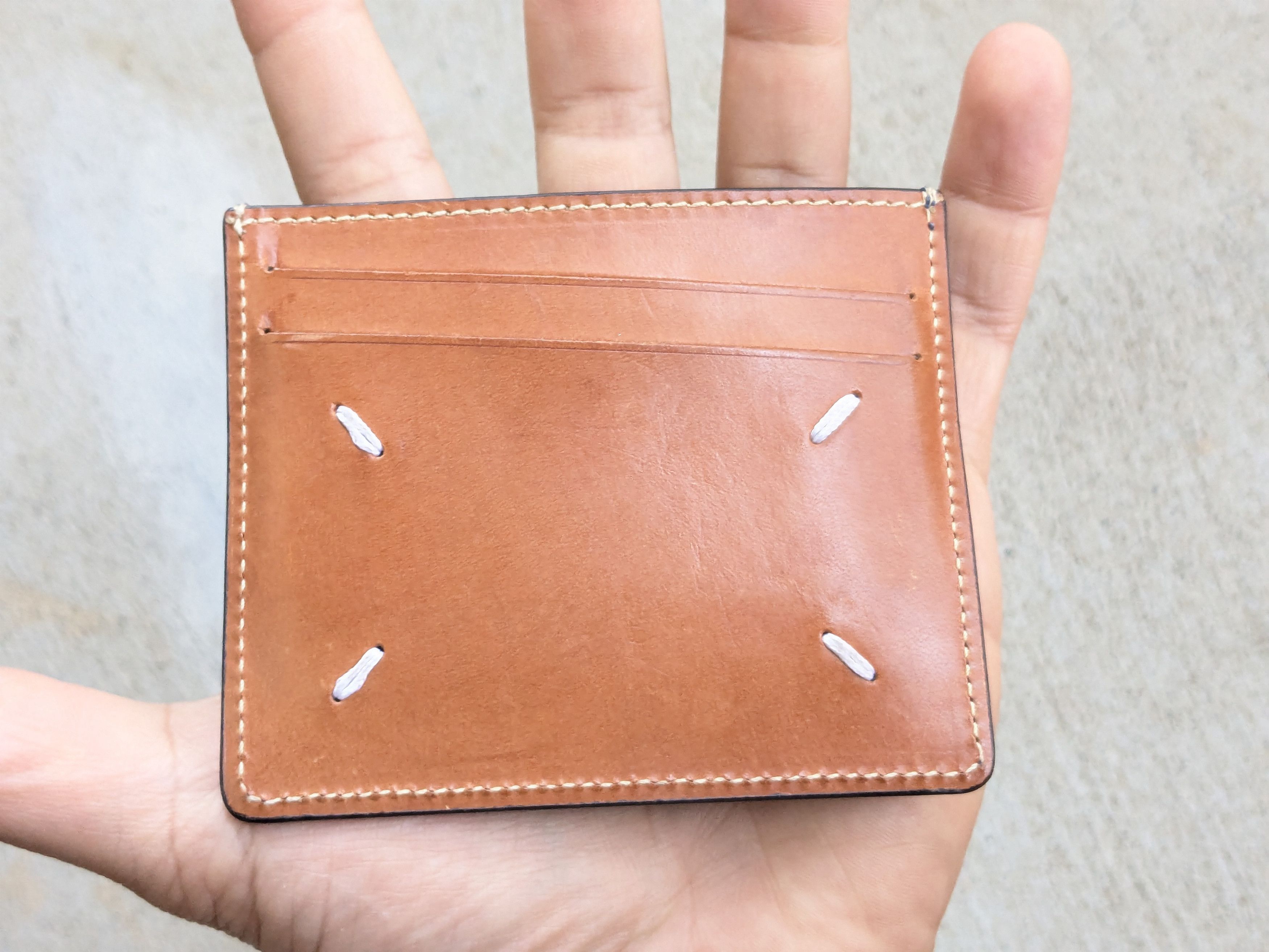 Maison Margiela Maison Margiela Cardholder Wallet Brown Blue Leather Slim Size ONE SIZE - 10 Thumbnail