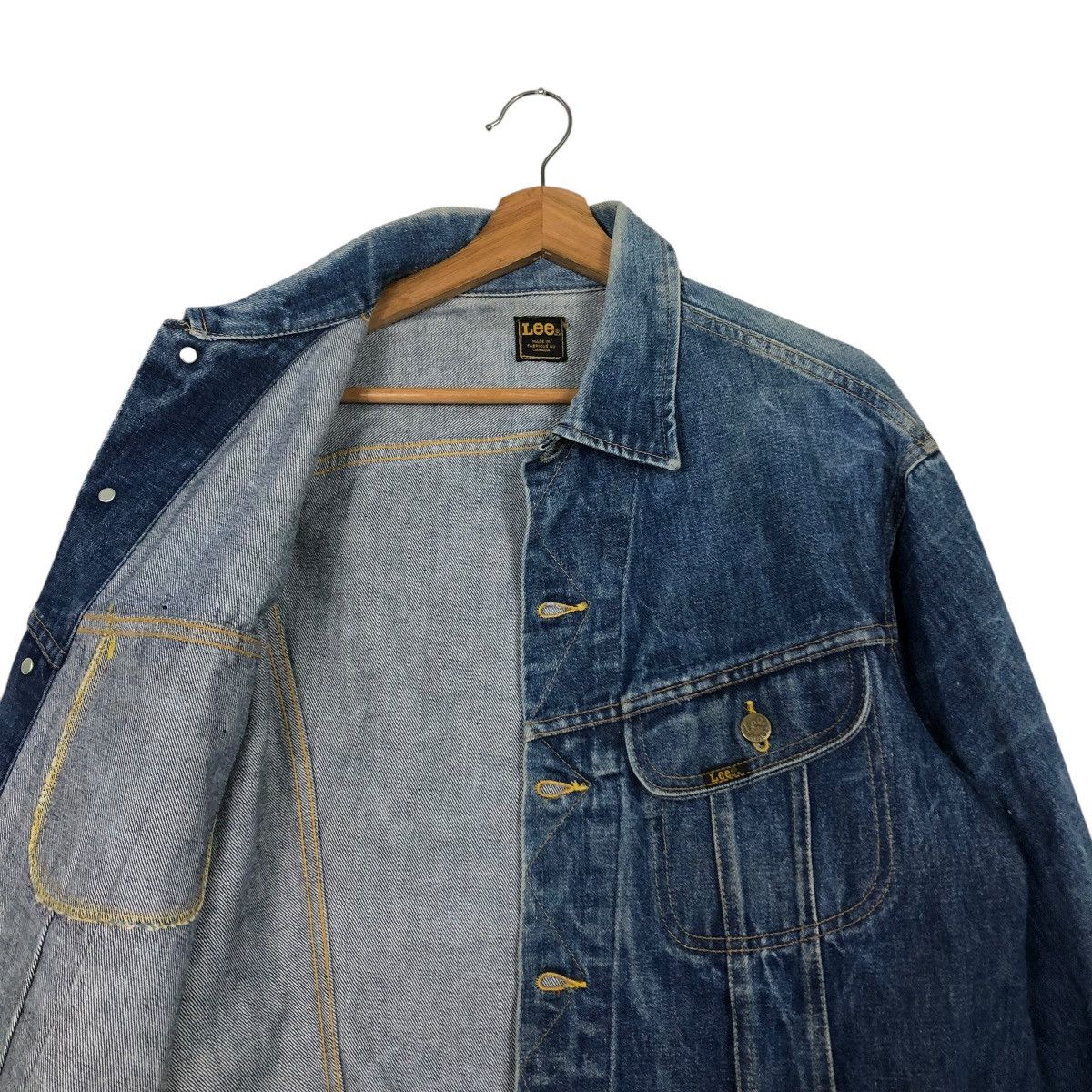 Lee 🔥VINTAGE 80’s TRUCKER DENIM JACKET LEE MADE IN CANADA Size US M / EU 48-50 / 2 - 14 Thumbnail