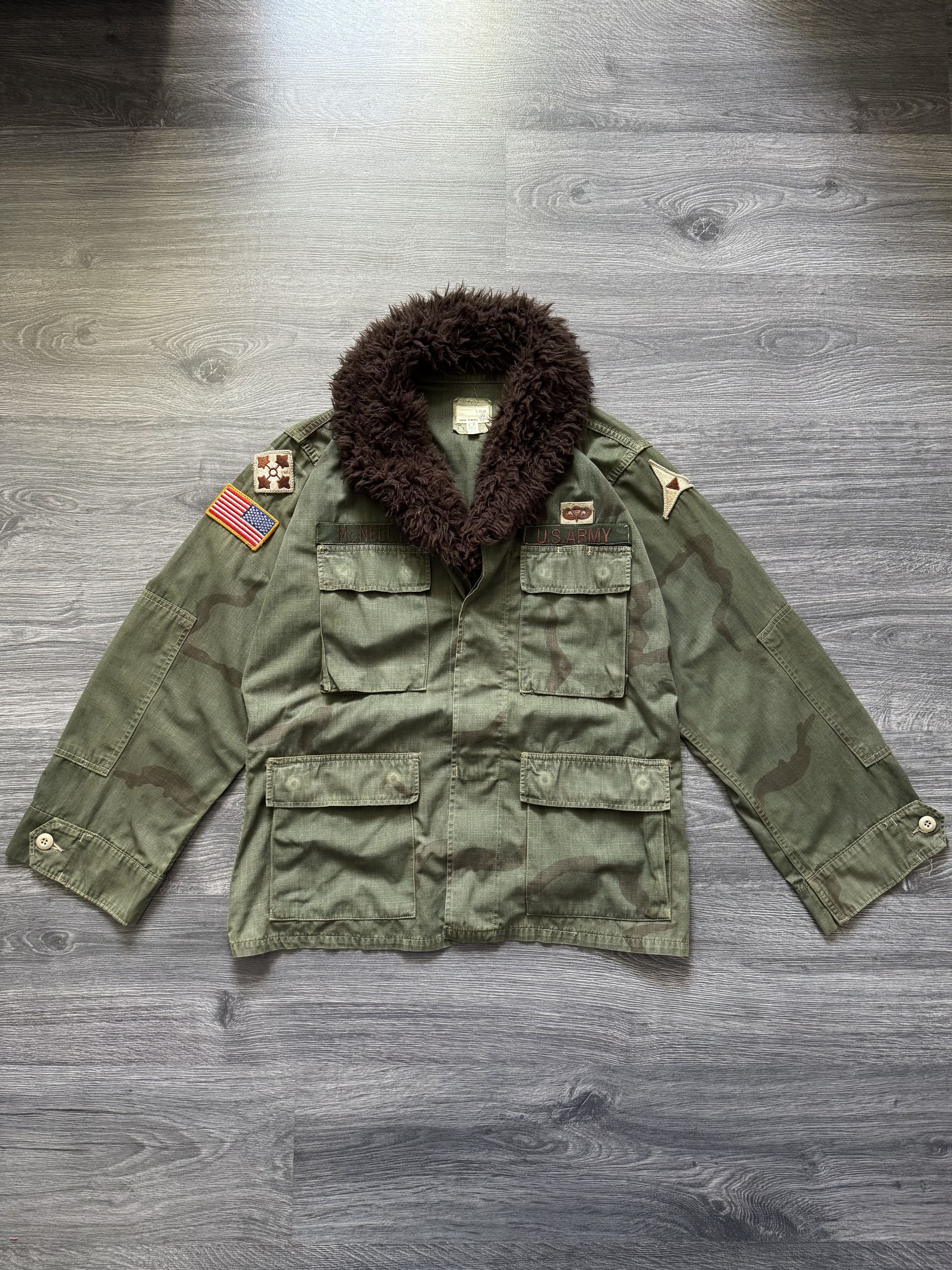 Vintage Urban Renewal Vintage Recycle Camo Fur Jacket Overshirt Size US M / EU 48-50 / 2 - 4 Thumbnail