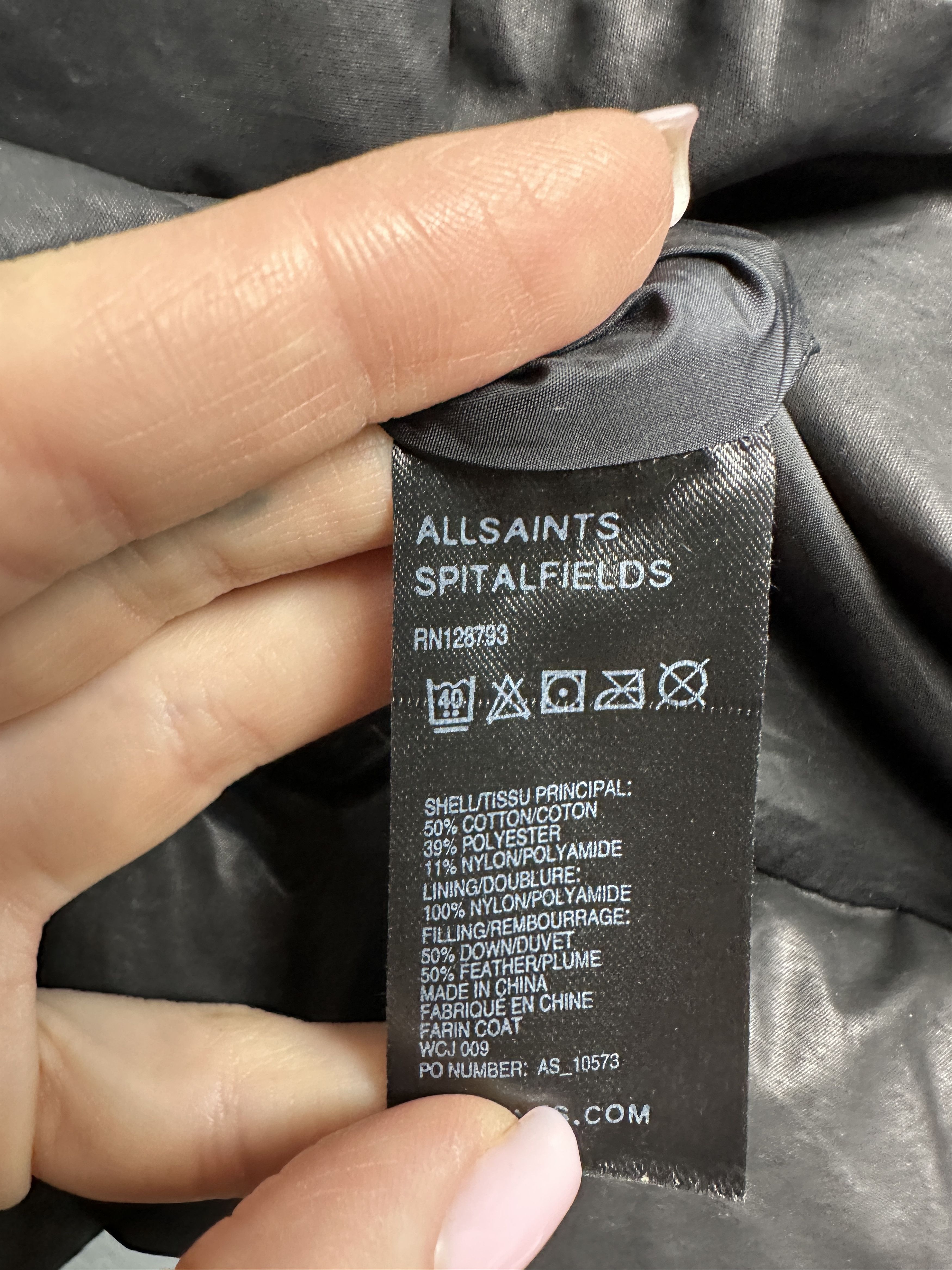 Allsaints Allsaints Womens Farin Down Puffer Coat Jacket Size XS / US 0-2 / IT 36-38 - 4 Thumbnail