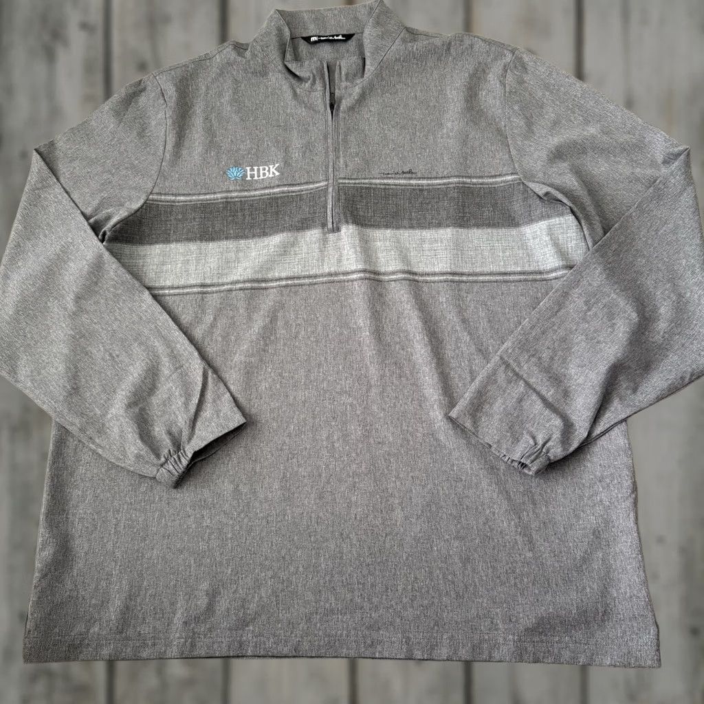 TravisMathew TravisMathew Golf Pullover Mens XXXL 3XL Gray Striped Long Sleeve Mock 1/4 Zip Size US XXL / EU 58 / 5 - 1 Thumbnail