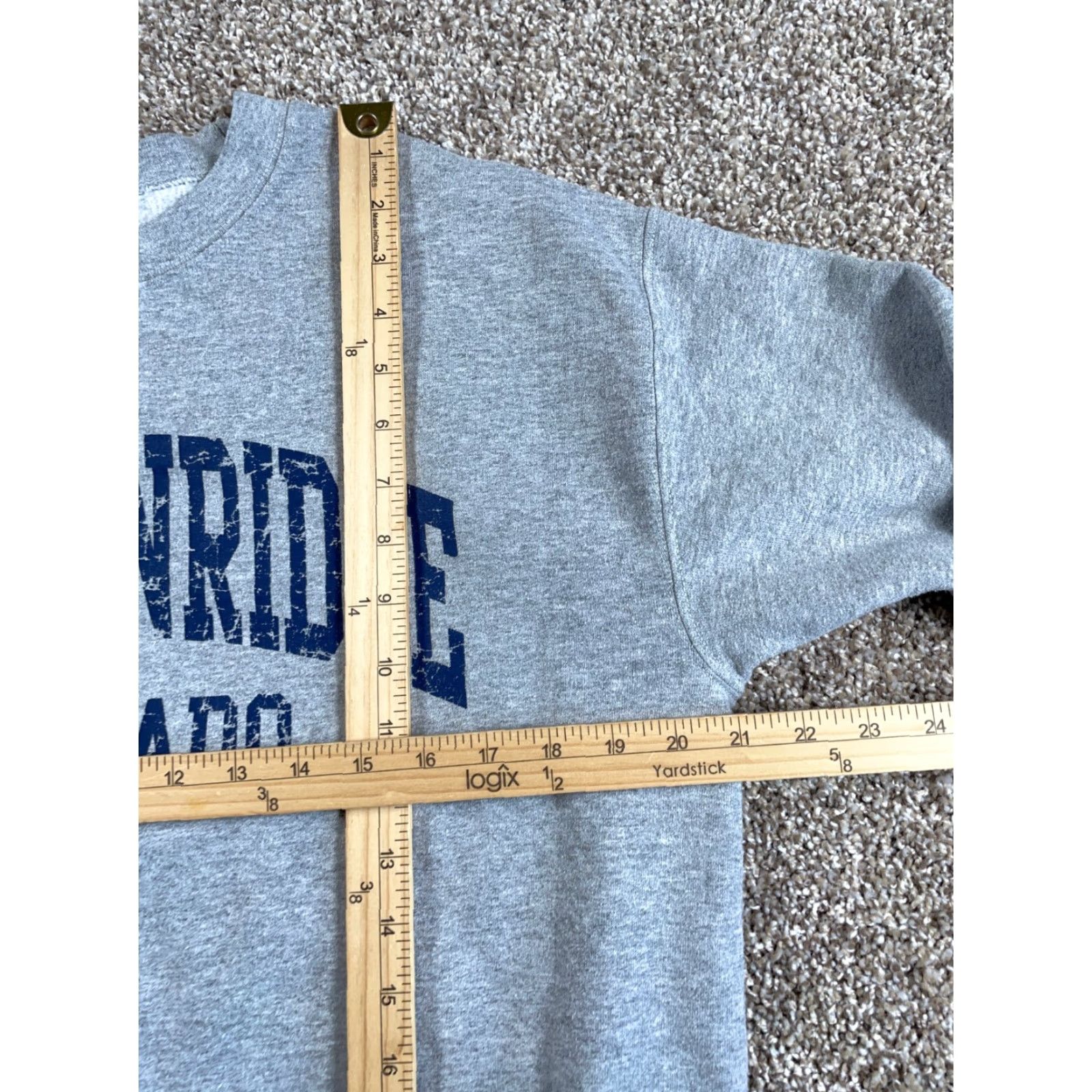 Gildan Gildan Sweatshirt Adult Medium Gray Crewneck 50/50 Breckenridge Colorado Arc Print Graphic Mens Size US M / EU 48-50 / 2 - 6 Thumbnail