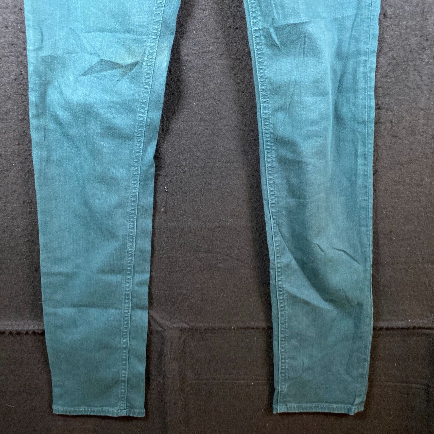 Rag & Bone Rag & Bone Womens Jeans Green Cotton Blend Mid Rise Skinny 28 Jeans Slim Stretch Check 30in Waist Womens Size 28" / US 6 / IT 42 - 3 Thumbnail