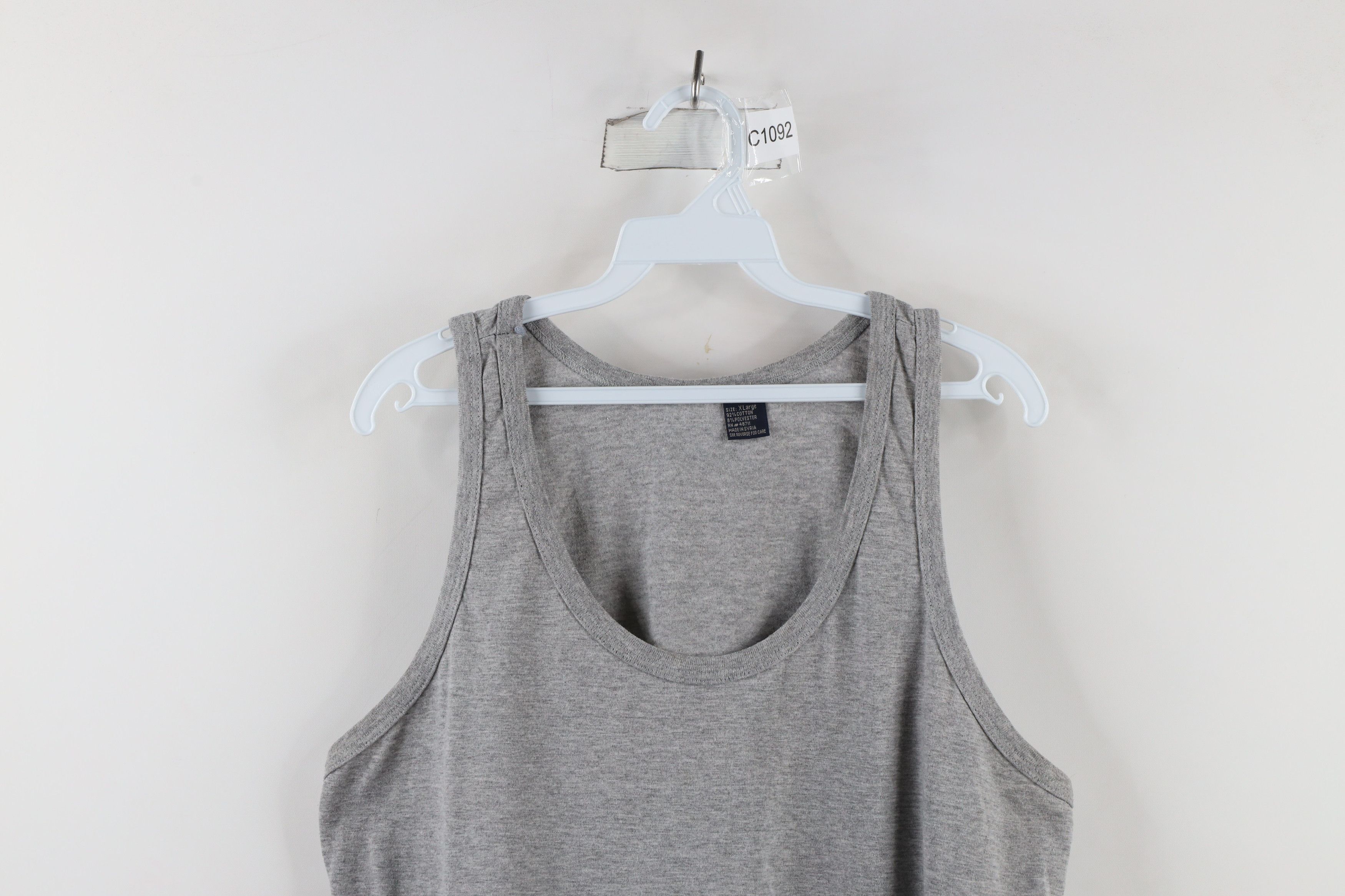 Vintage Vintage 90s Streetwear Blank Tank Top T-Shirt Heather Gray Size US XL / EU 56 / 4 - 2 Thumbnail
