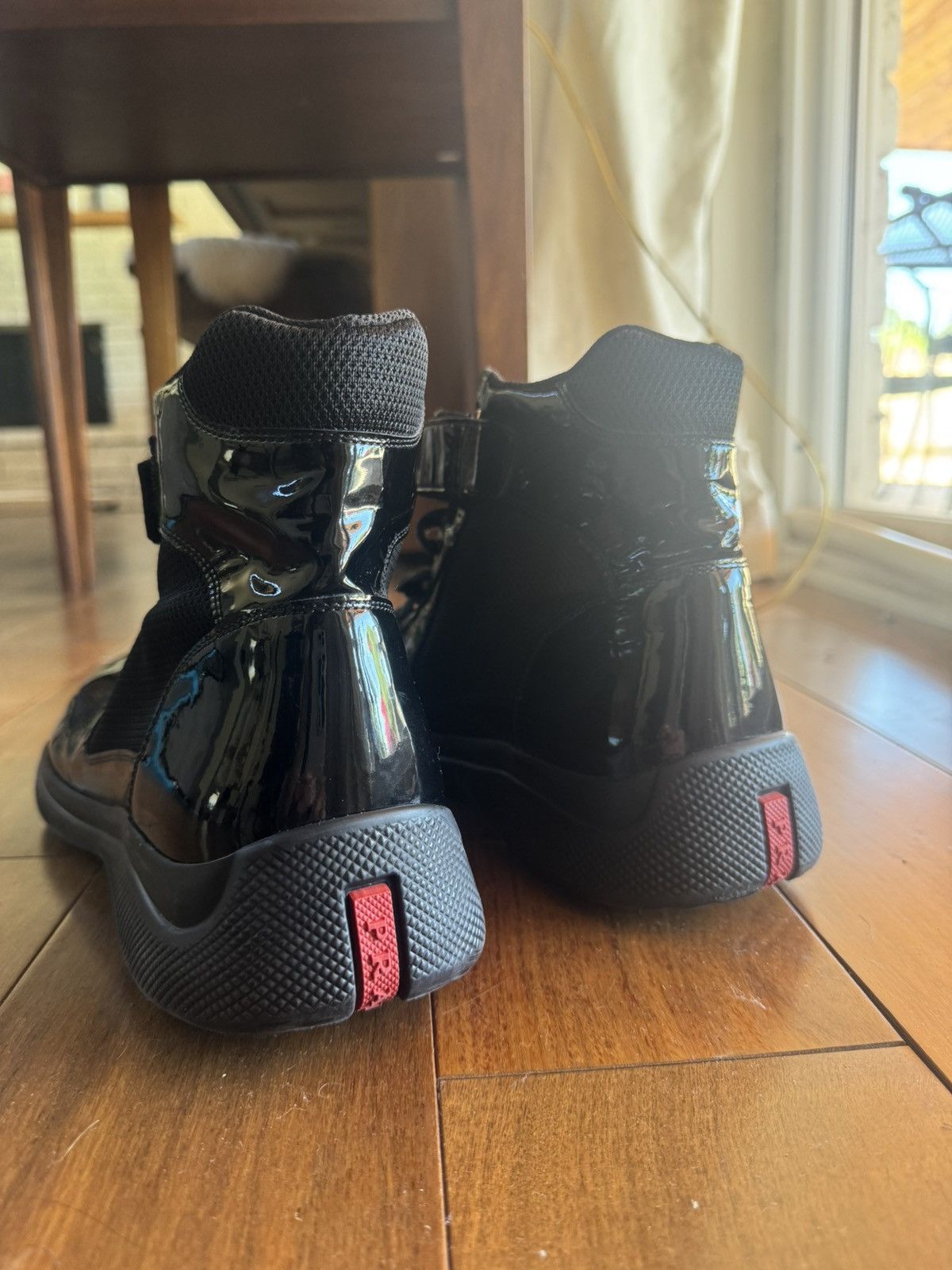 Prada Prada America’s Cup High Top Patent Leather Size US 12 / EU 45 - 4 Thumbnail