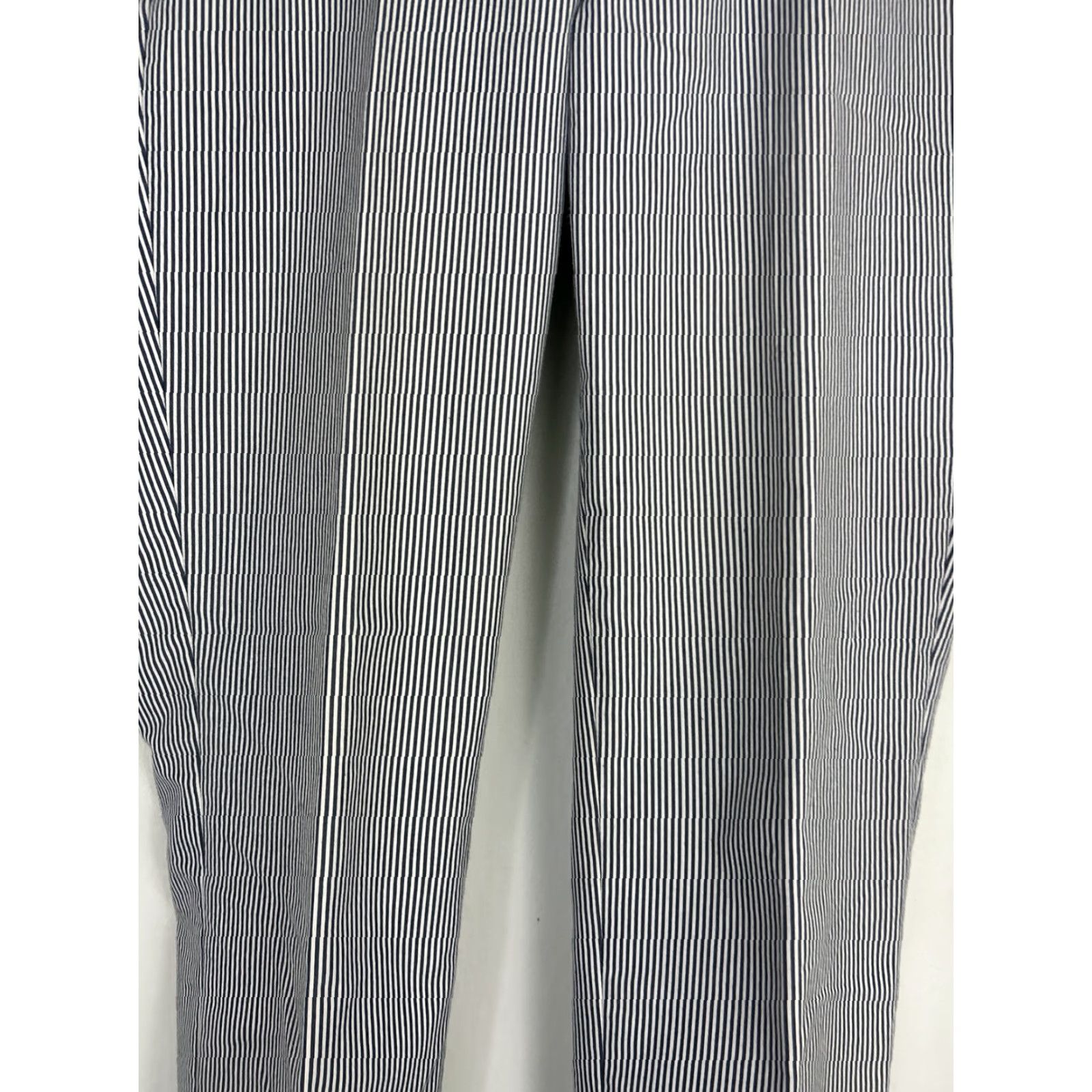 Gap Gap Pants Slim Cropped Women's 4 Multicolor Blue White Pinstripe 32x27 Cotton Straight Inseam 27 In. Size 27" / US 4 / IT 40 - 3 Thumbnail