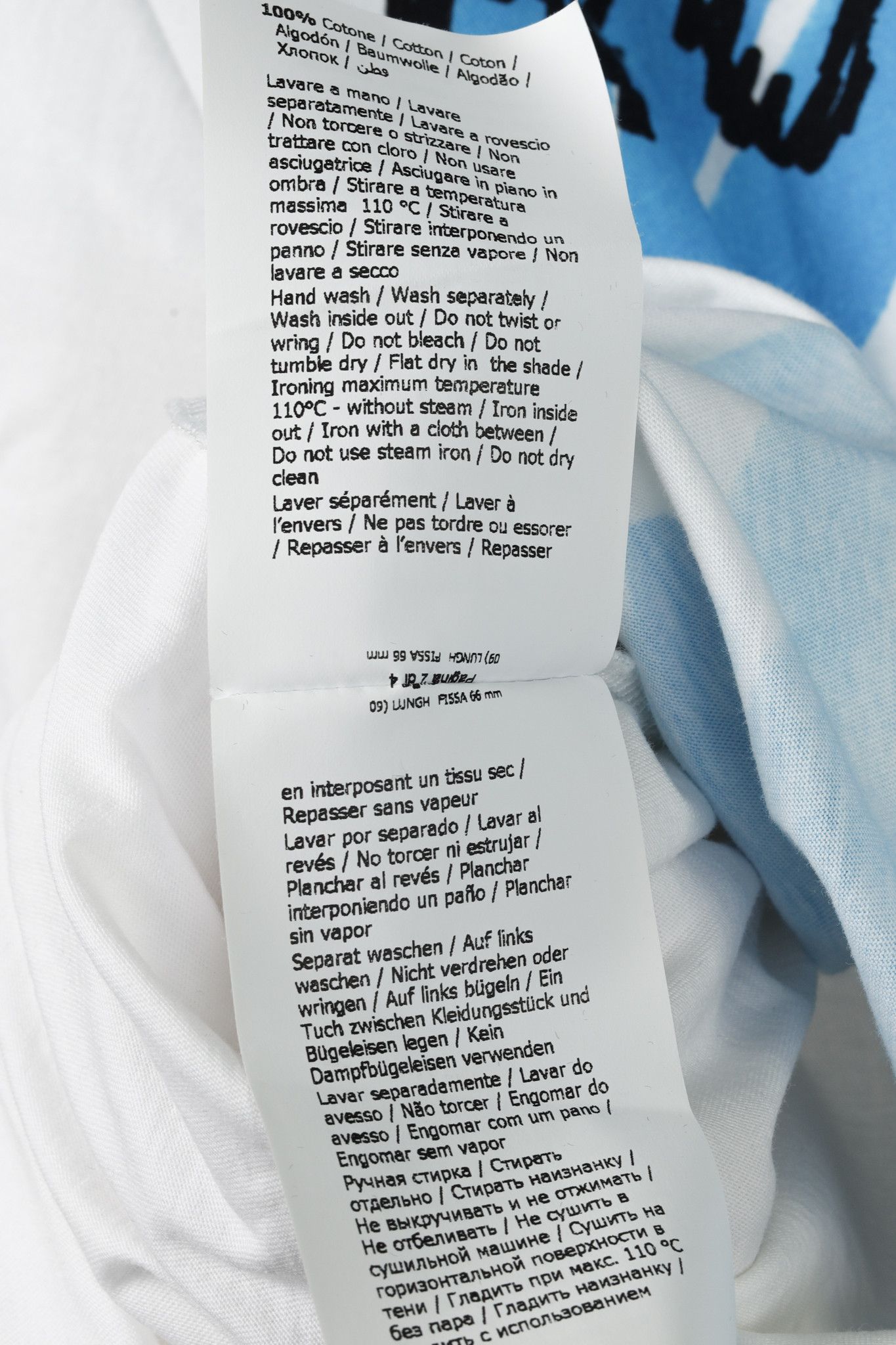 Moschino Moschino White & Blue Brushstroke Question T-Shirt Size US M / EU 48-50 / 2 - 8 Thumbnail