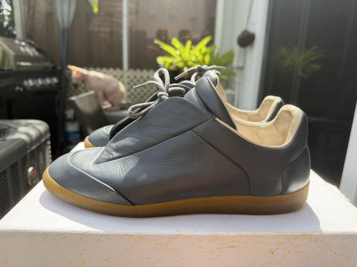Chaussures Maison Margiela Future Cuir Craquelé Bleu Taille 43 (US 10) - Occasion - Prix Détail 1050€