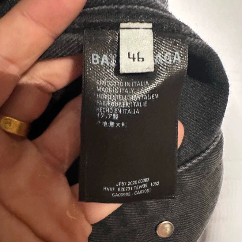 Balenciaga Balenciaga Washed Black Full Print Logo Jacket - Men's - B Size US S / EU 44-46 / 1 - 4 Thumbnail