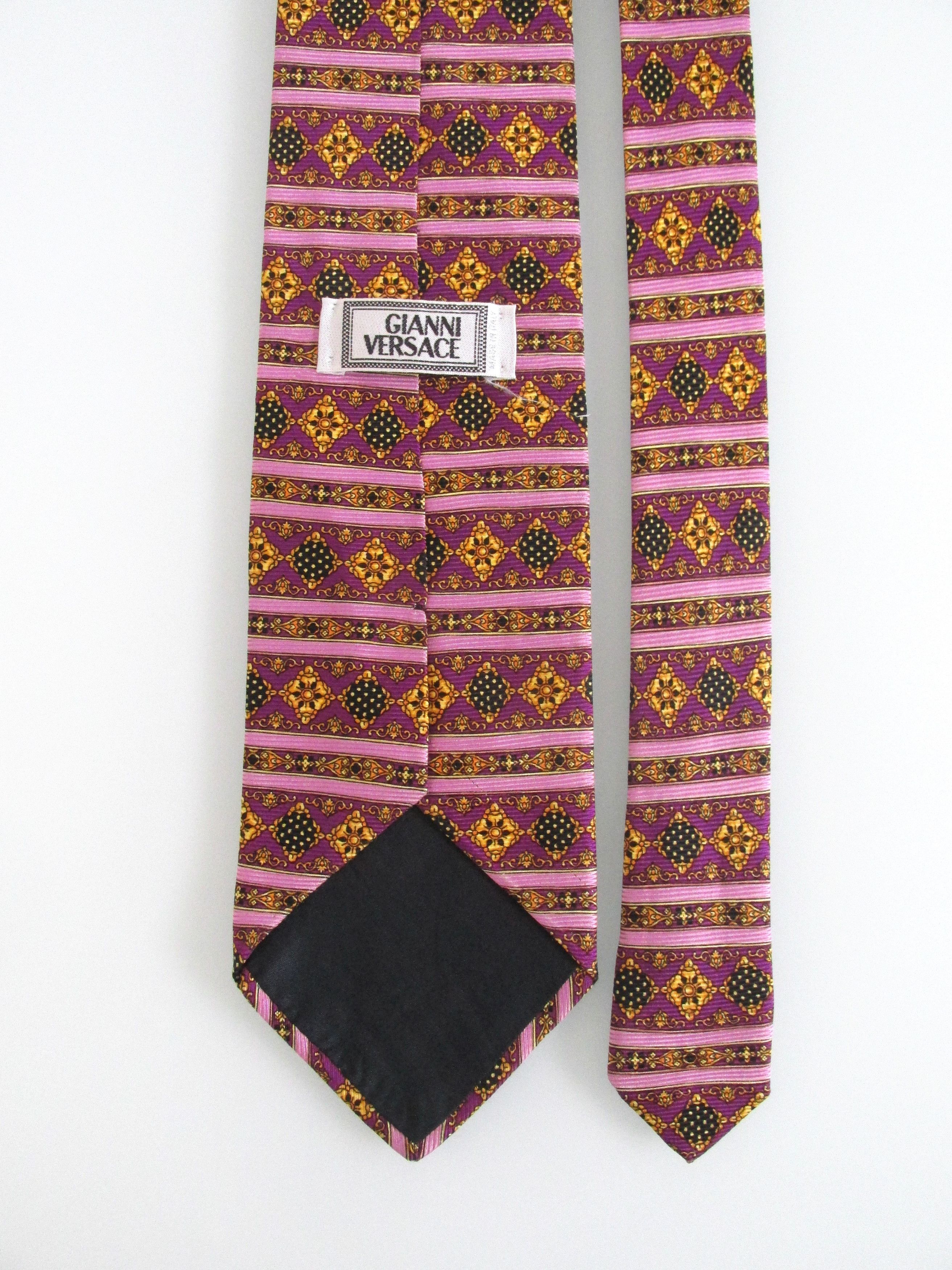 Versace Versace Men's Silk Tie Size ONE SIZE - 4 Thumbnail