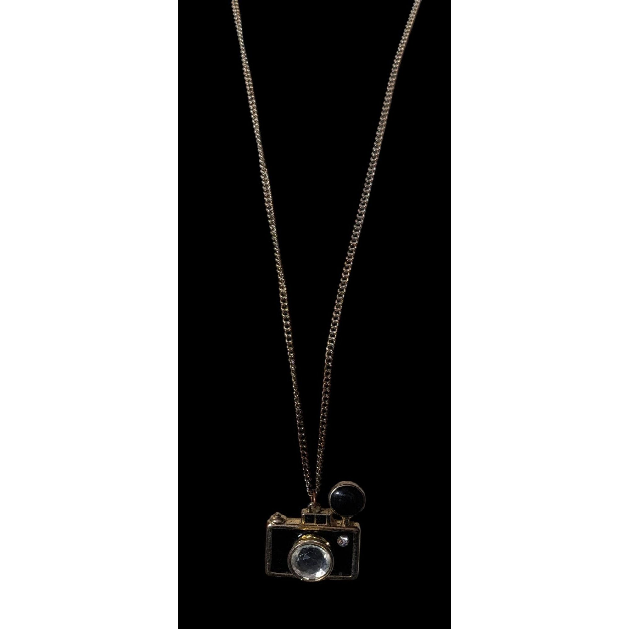 Other Quirky Glam Camera Pendant Necklace With Crystal Lens & Blac Size ONE SIZE - 3 Thumbnail