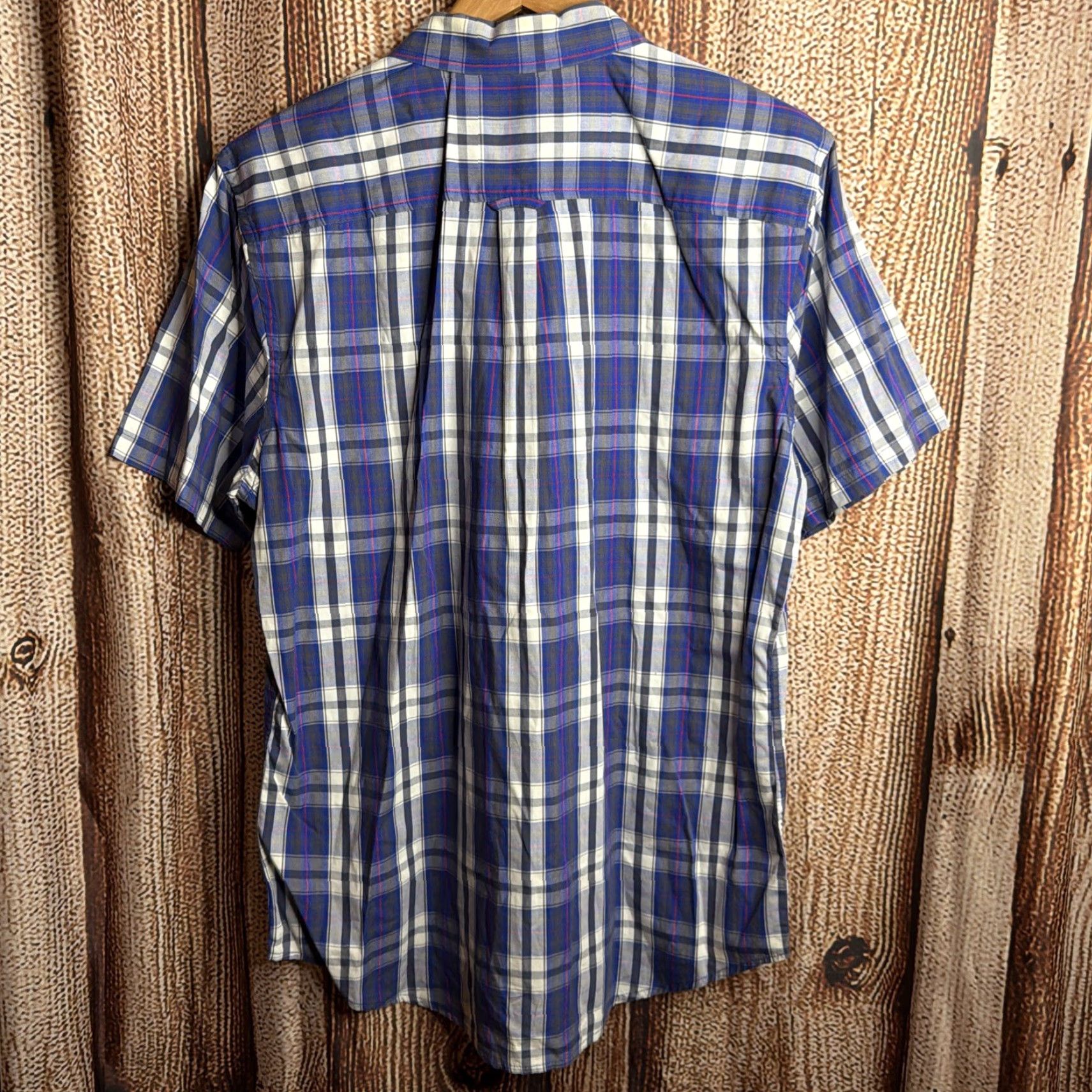 Hurley Hurley Shirt Button-Up Short Sleeve Plaid Multicolor Red White Blue Mens L Size US L / EU 52-54 / 3 - 4 Thumbnail