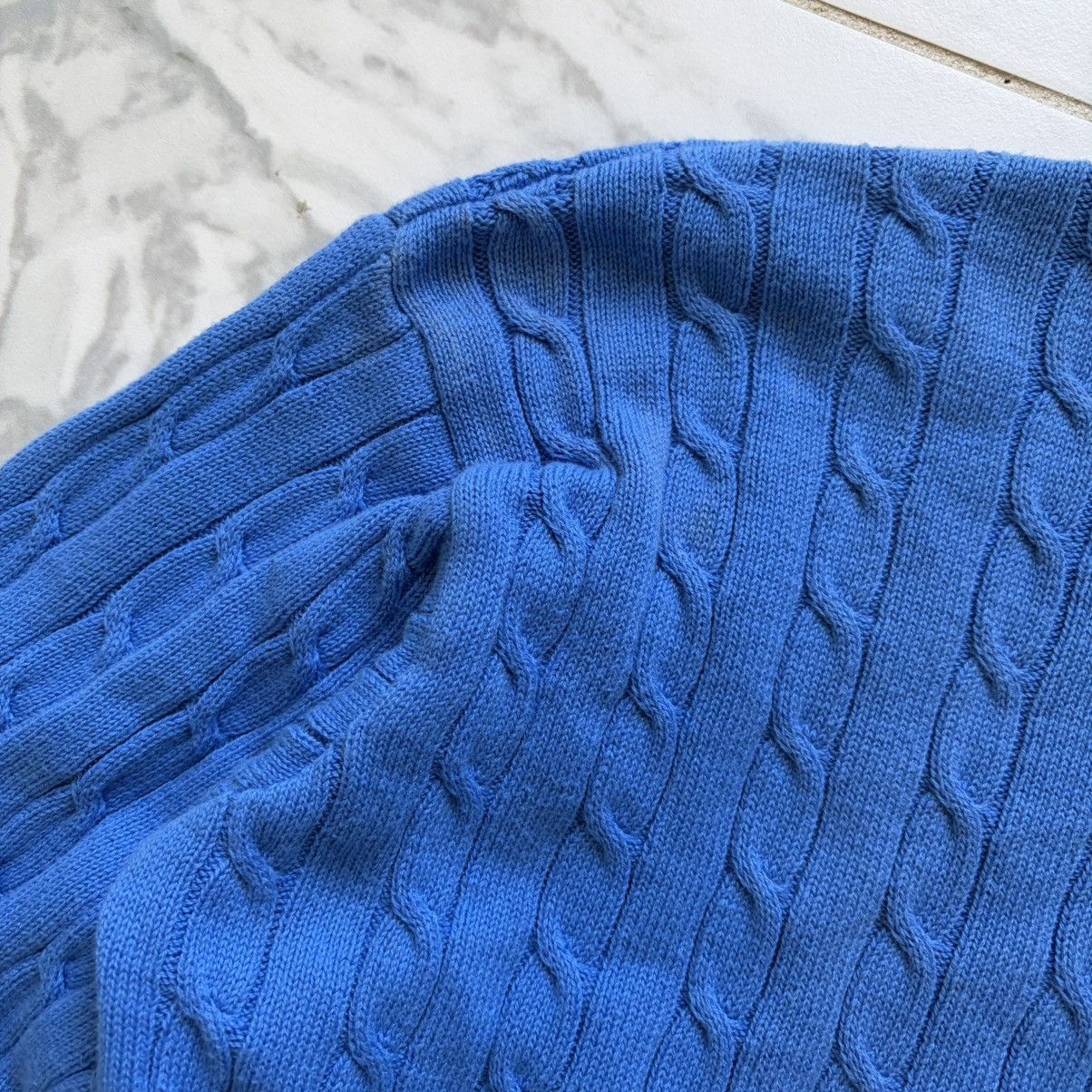 Lacoste Lacoste Cable Knit Sweater Size XL Blue 100% Cotton Size US XL / EU 56 / 4 - 7 Thumbnail