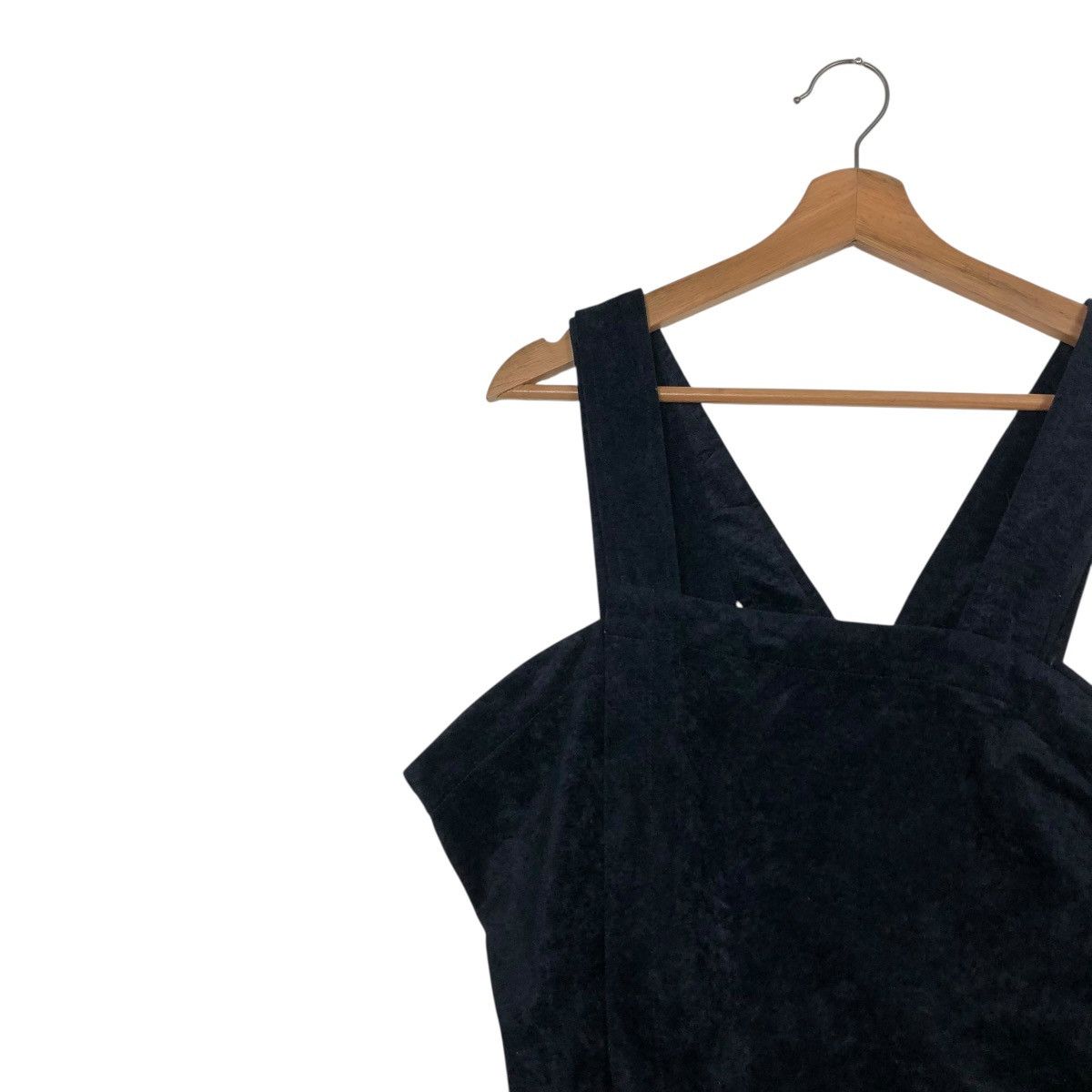 Comme des Garcons 🔥VINTAGE COMME DES GARCONS MIDI DRESS VELVET RICH BLACK Size M / US 6-8 / IT 42-44 - 14 Thumbnail